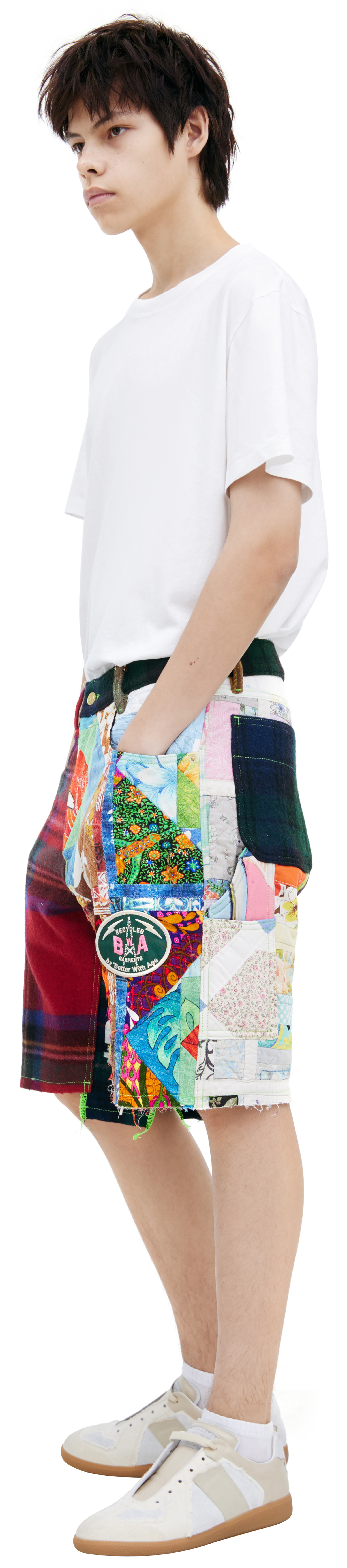 BETTER WITH AGE Комбинированные шорты из хлопка