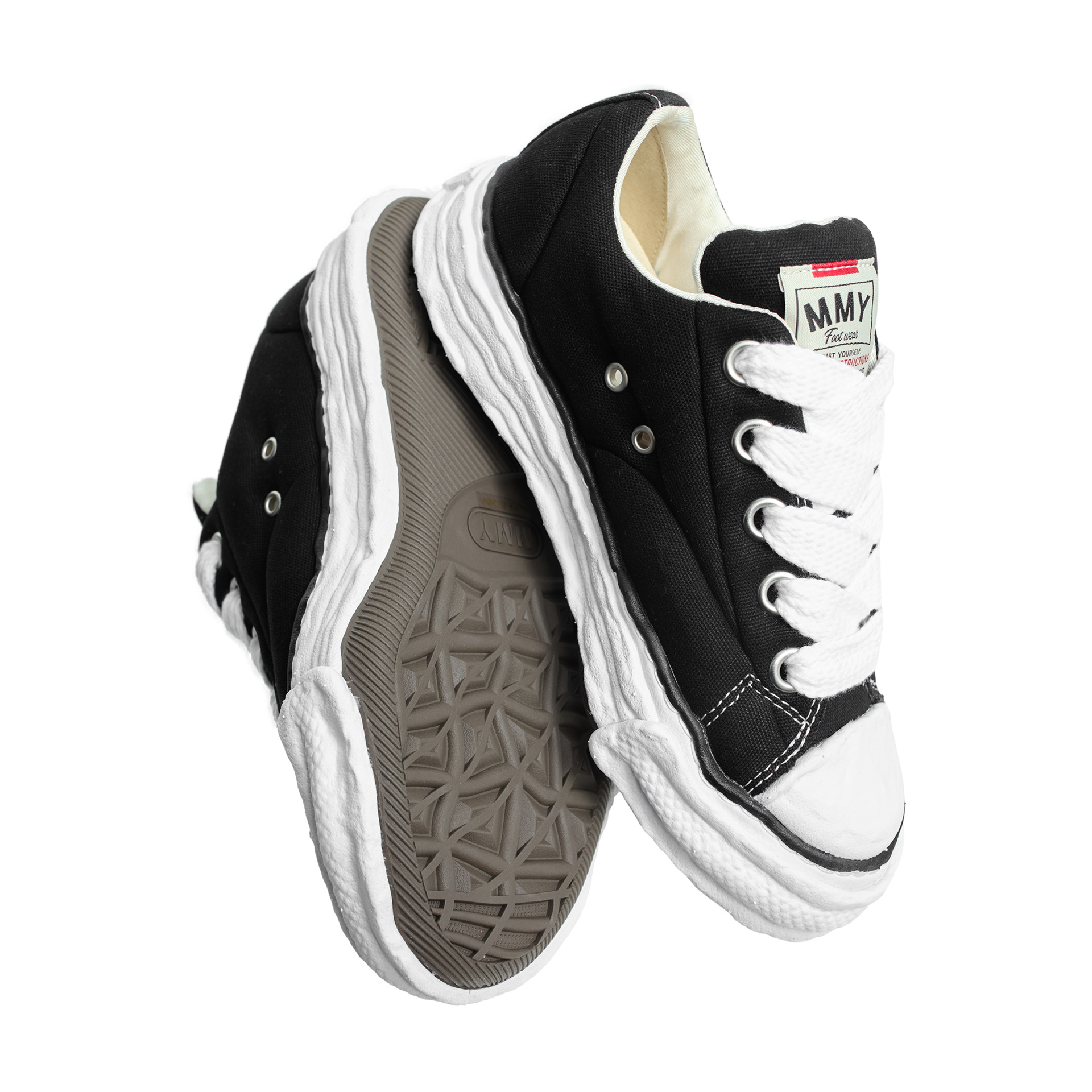 Maison Mihara Yasuhiro Дутые кеды из текстиля