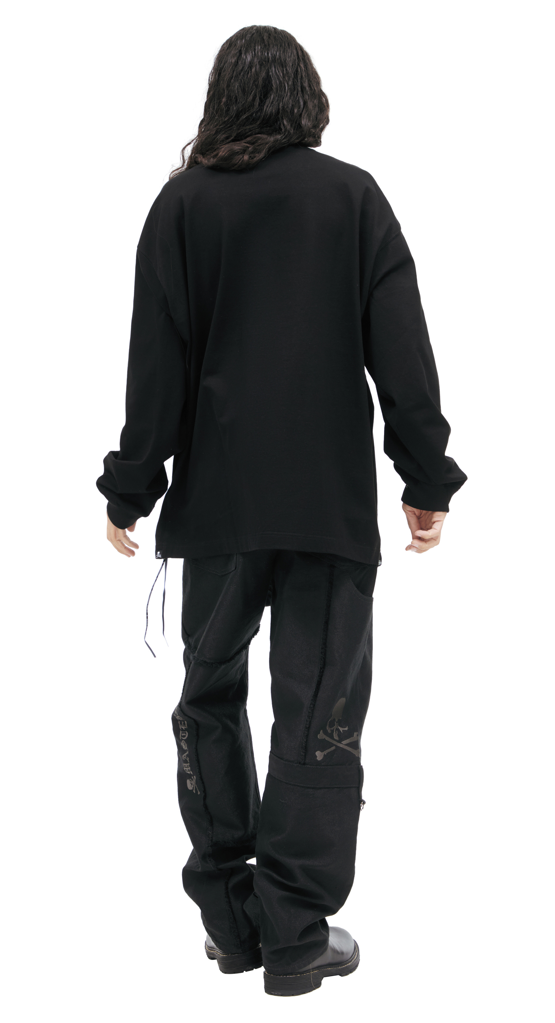 Mastermind WORLD Черный лонгслив с принтом