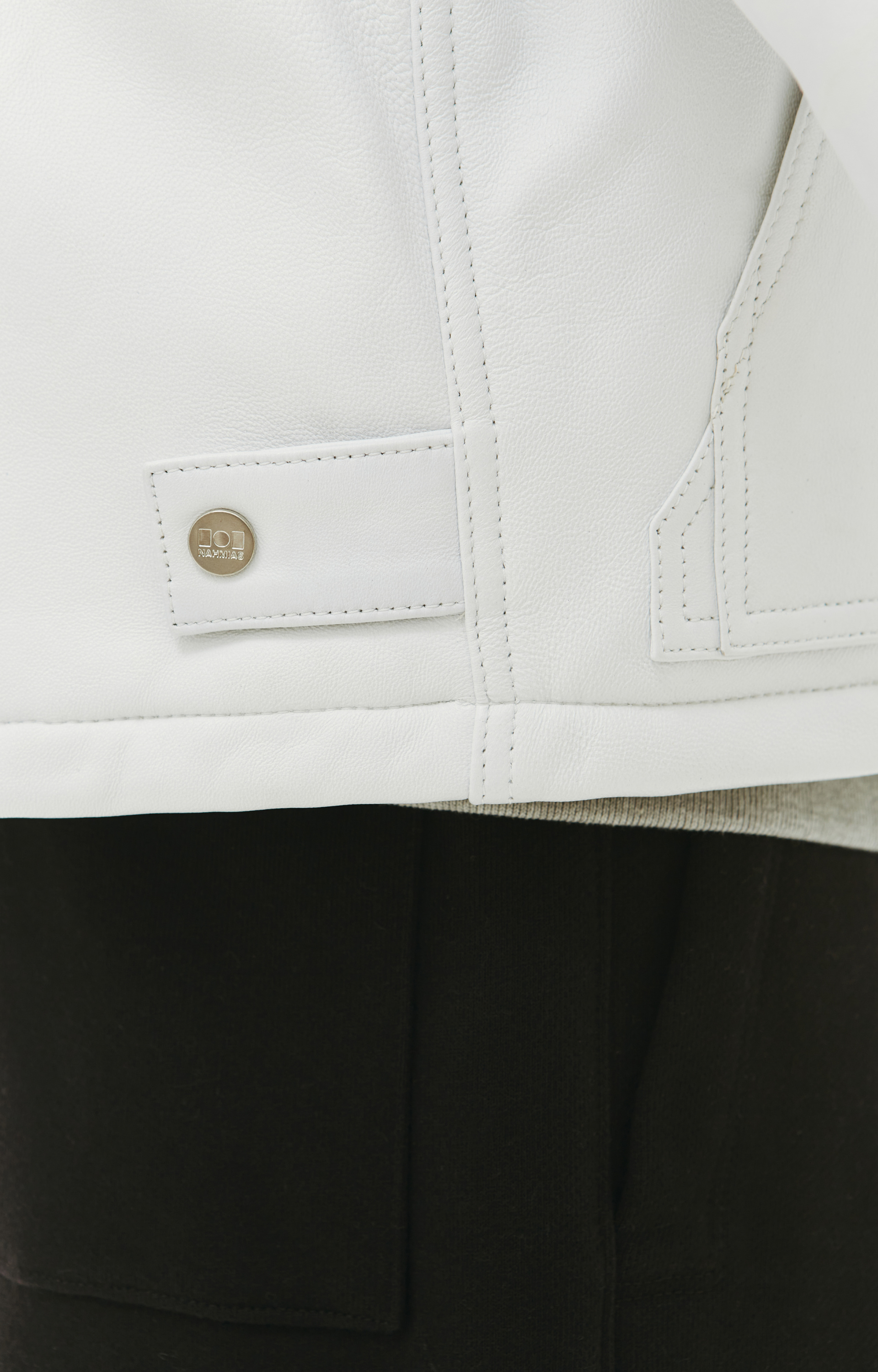 Nahmias Кожаная куртка с меховым воротником