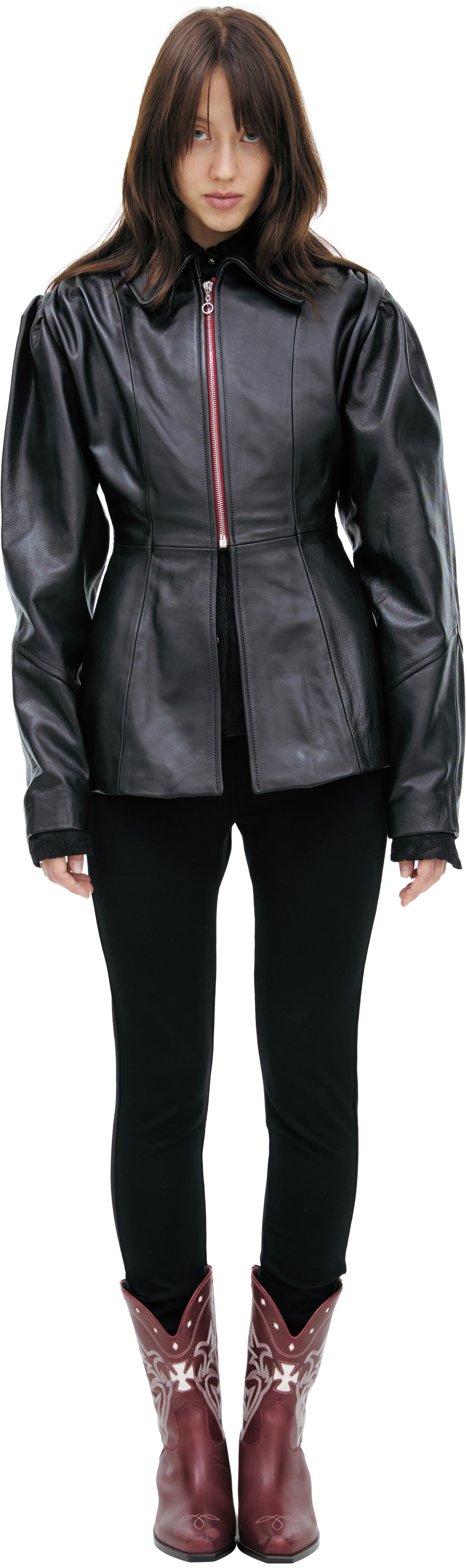 Enfants Riches Déprimés Кожаная куртка на молнии