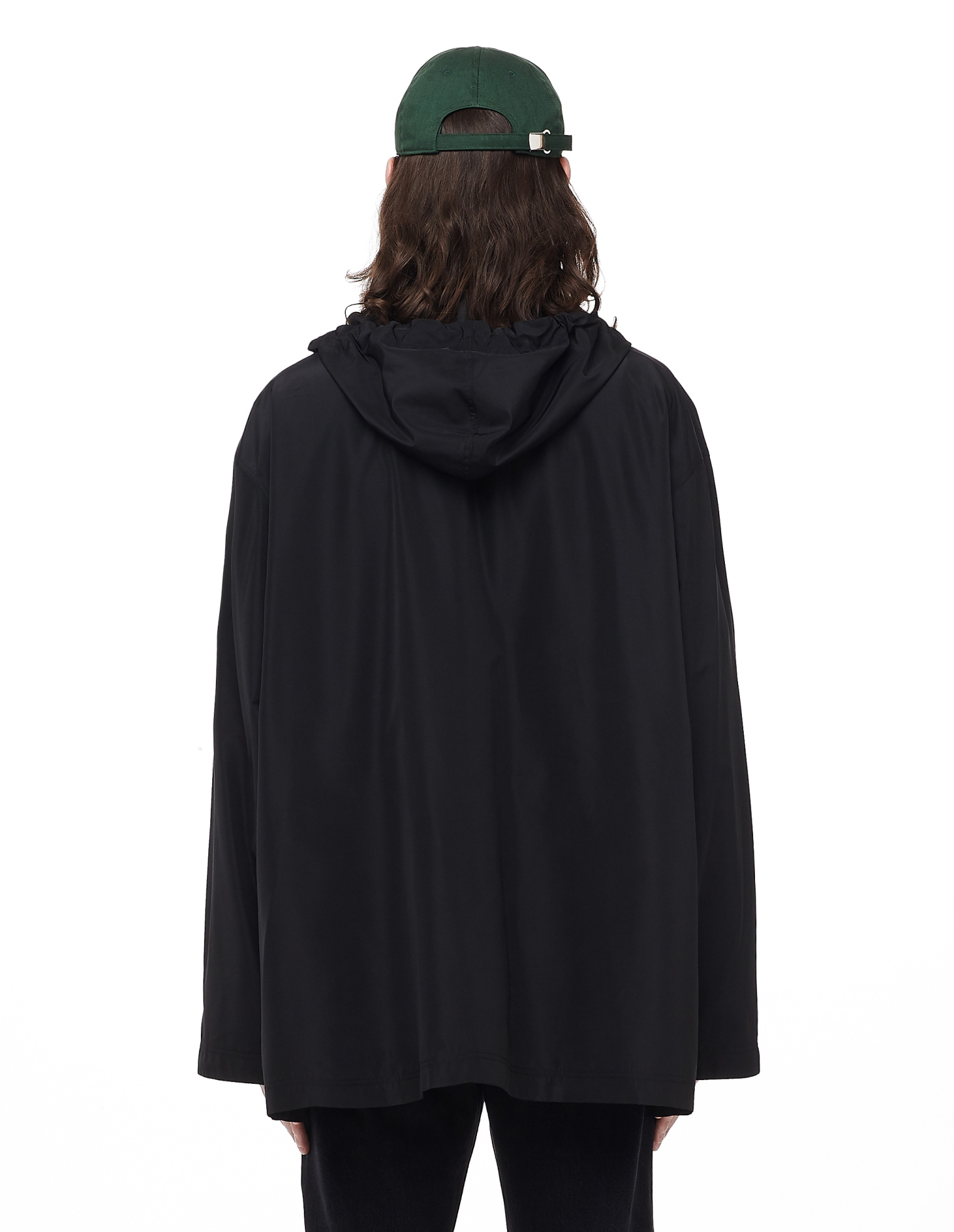 Balenciaga Плащ на кнопках с капюшоном
