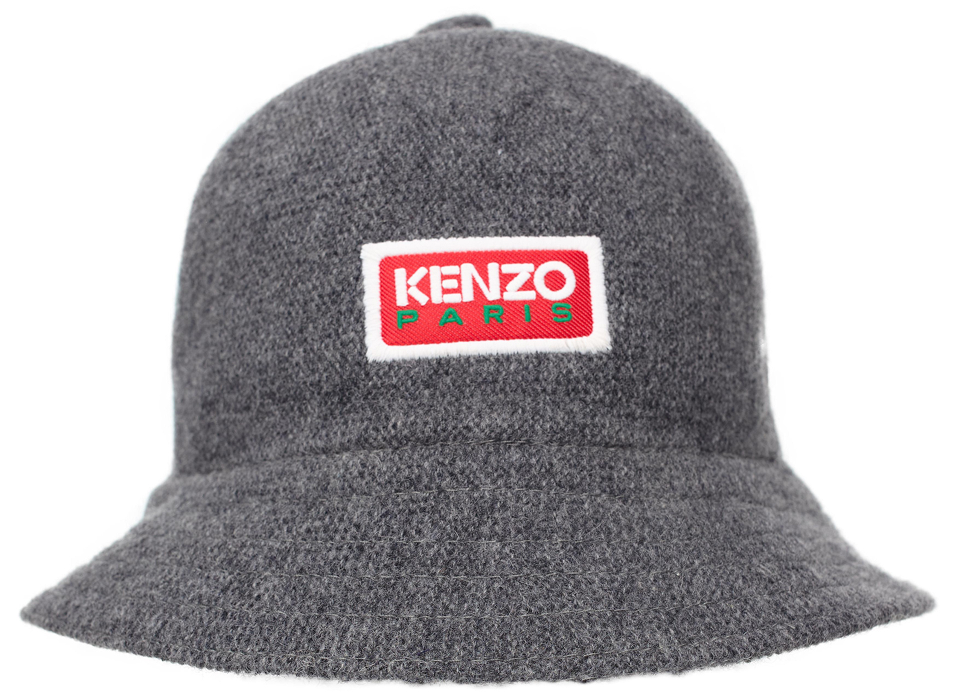 KENZO Серая панама из шерсти