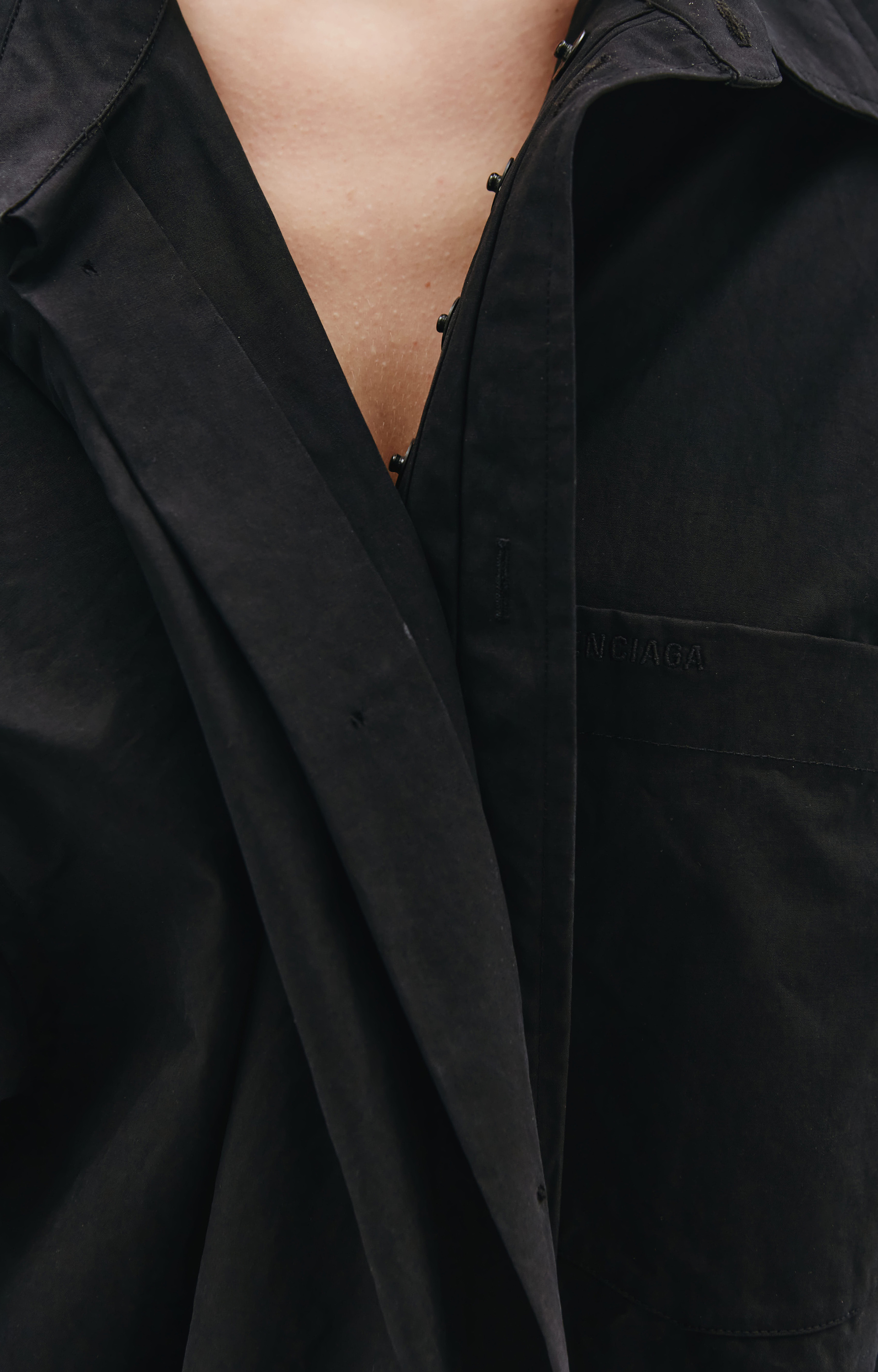 Balenciaga Черная оверсайз рубашка