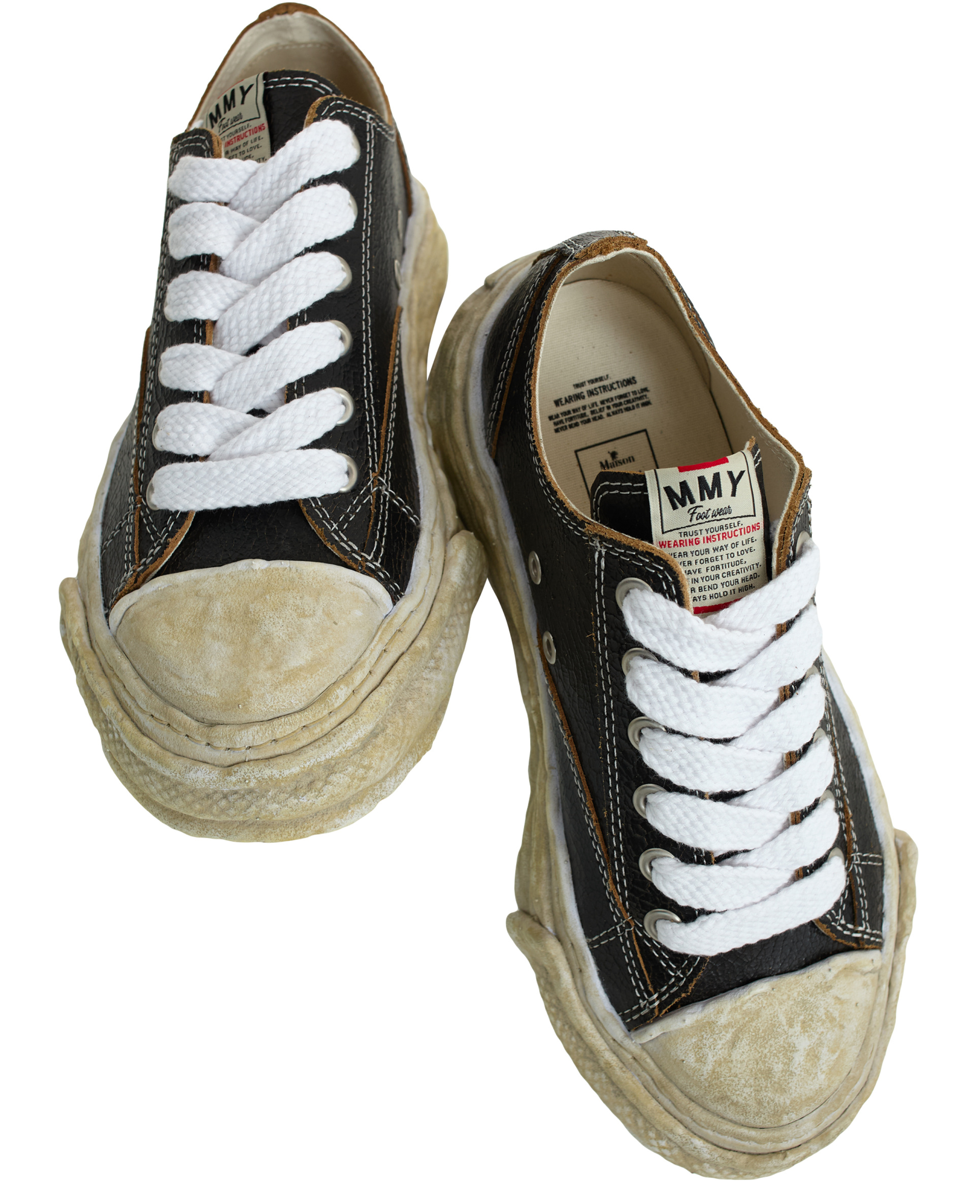 Maison Mihara Yasuhiro Кожаные кеды Peterson