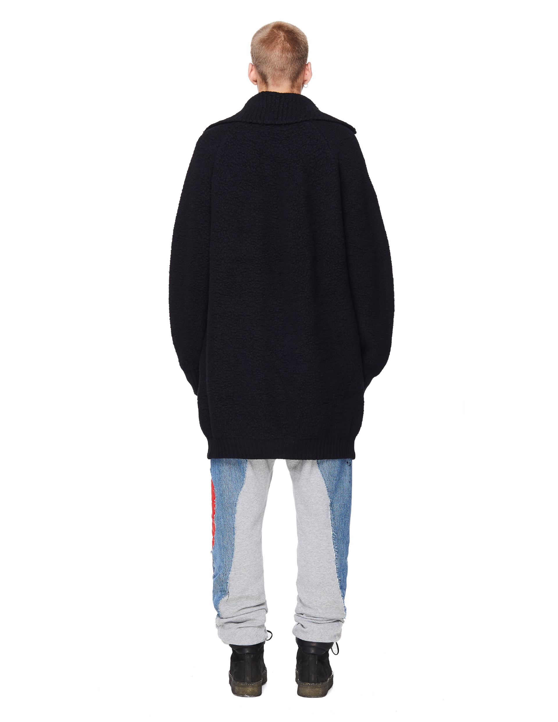 Julius Удлиненный кардиган из шерсти-букле