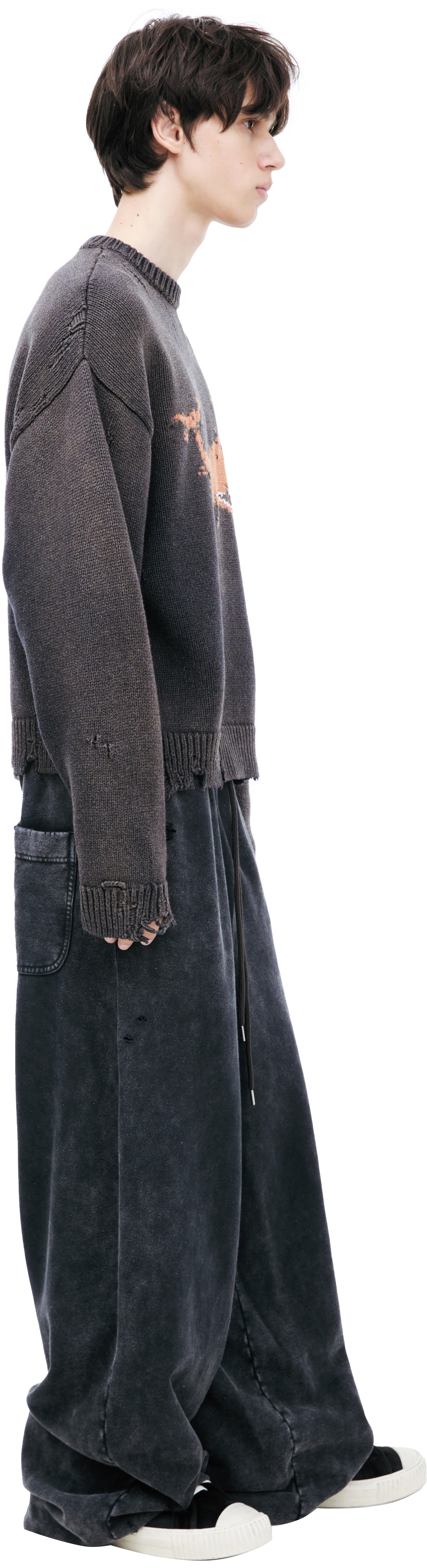 Maison Mihara Yasuhiro Свитер с вышитым принтом