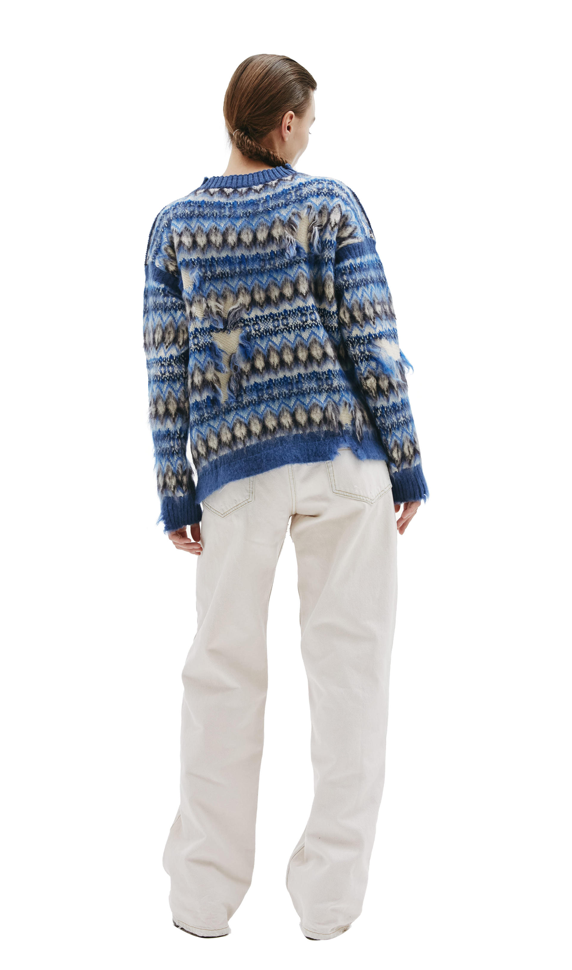 Maison Margiela Свитер из шерсти с винтажным эффектом