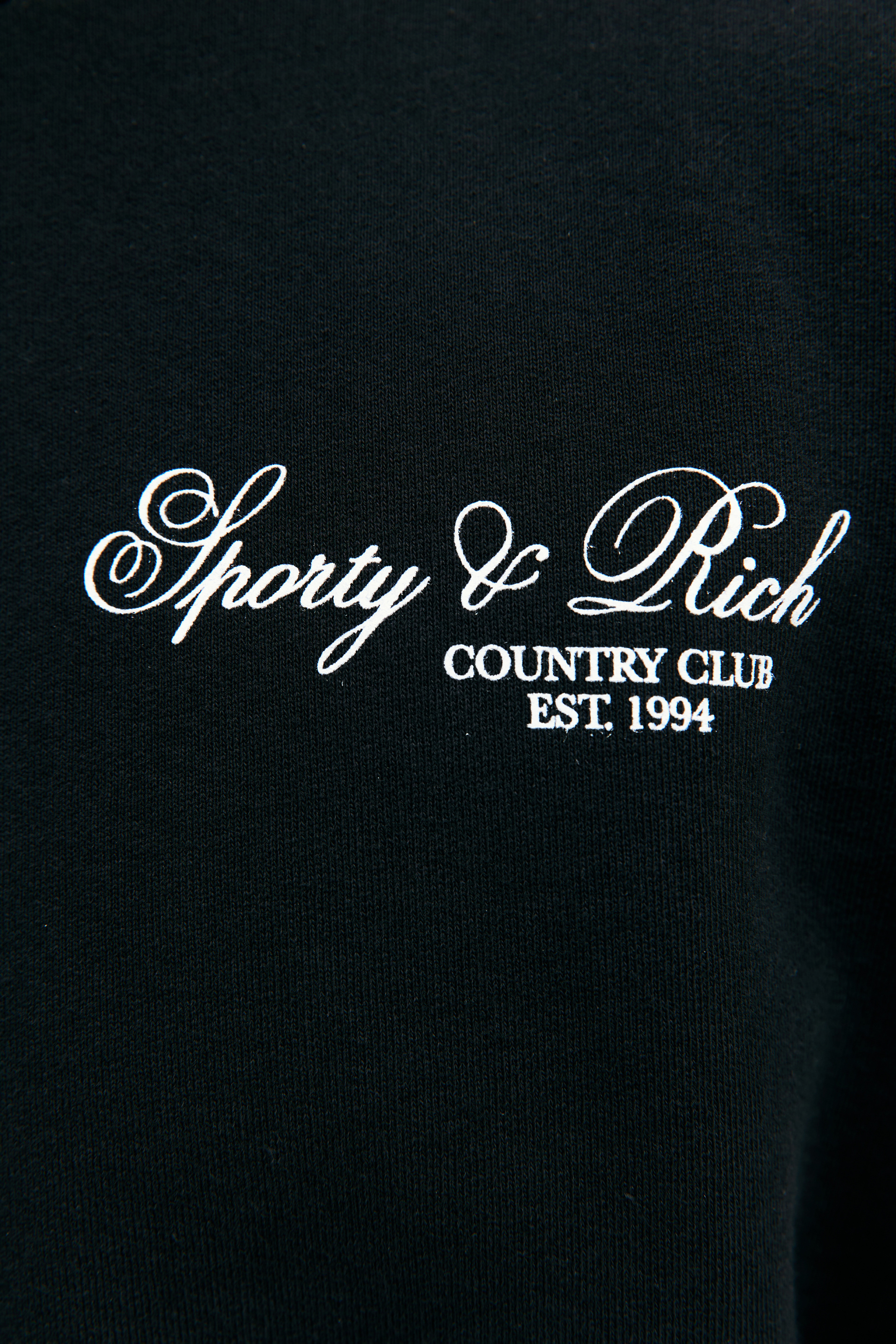 SPORTY & RICH Черный свитшот с принтом \'Country Club\'