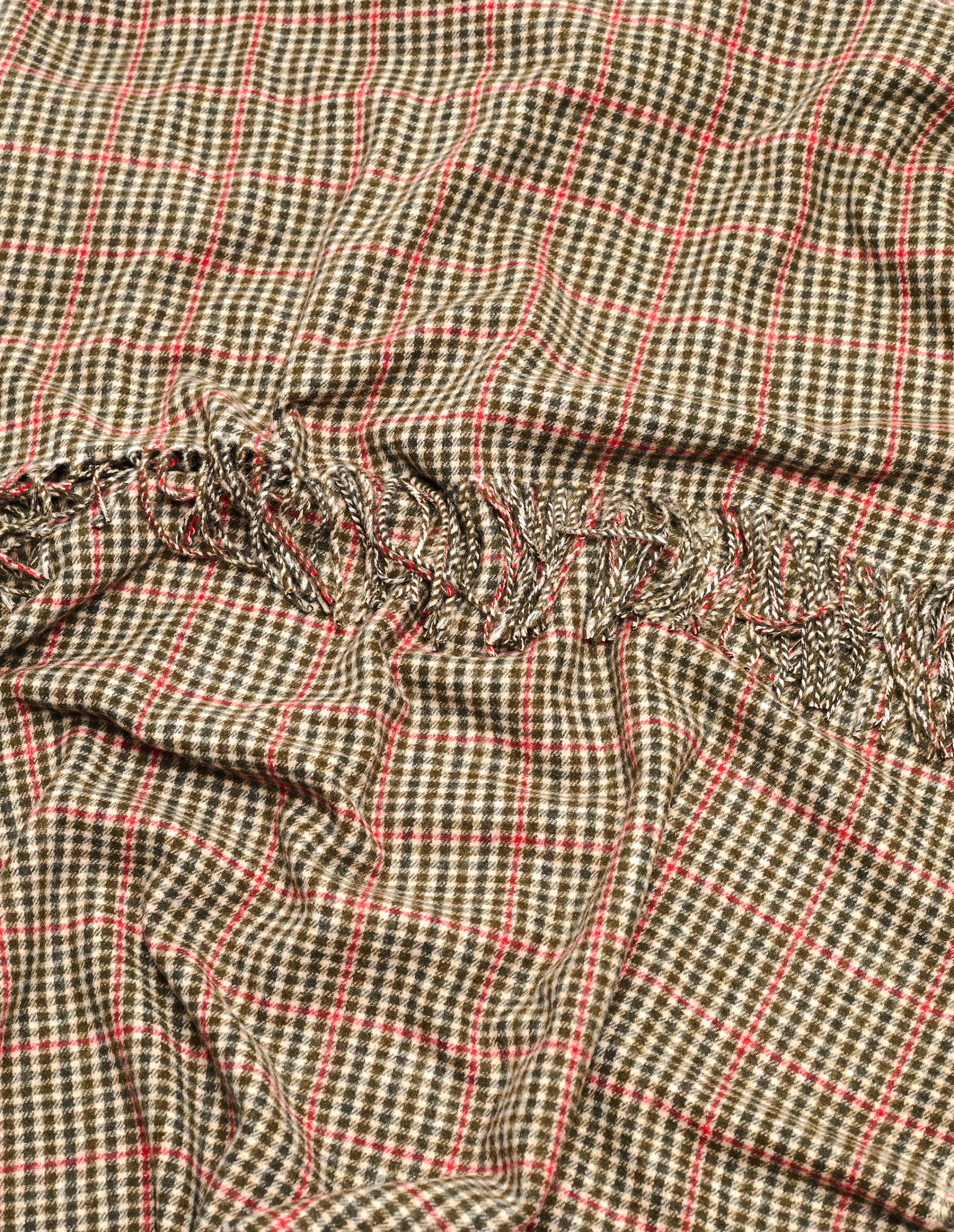 Undercover Клетчатый шарф из шерсти и кашемира