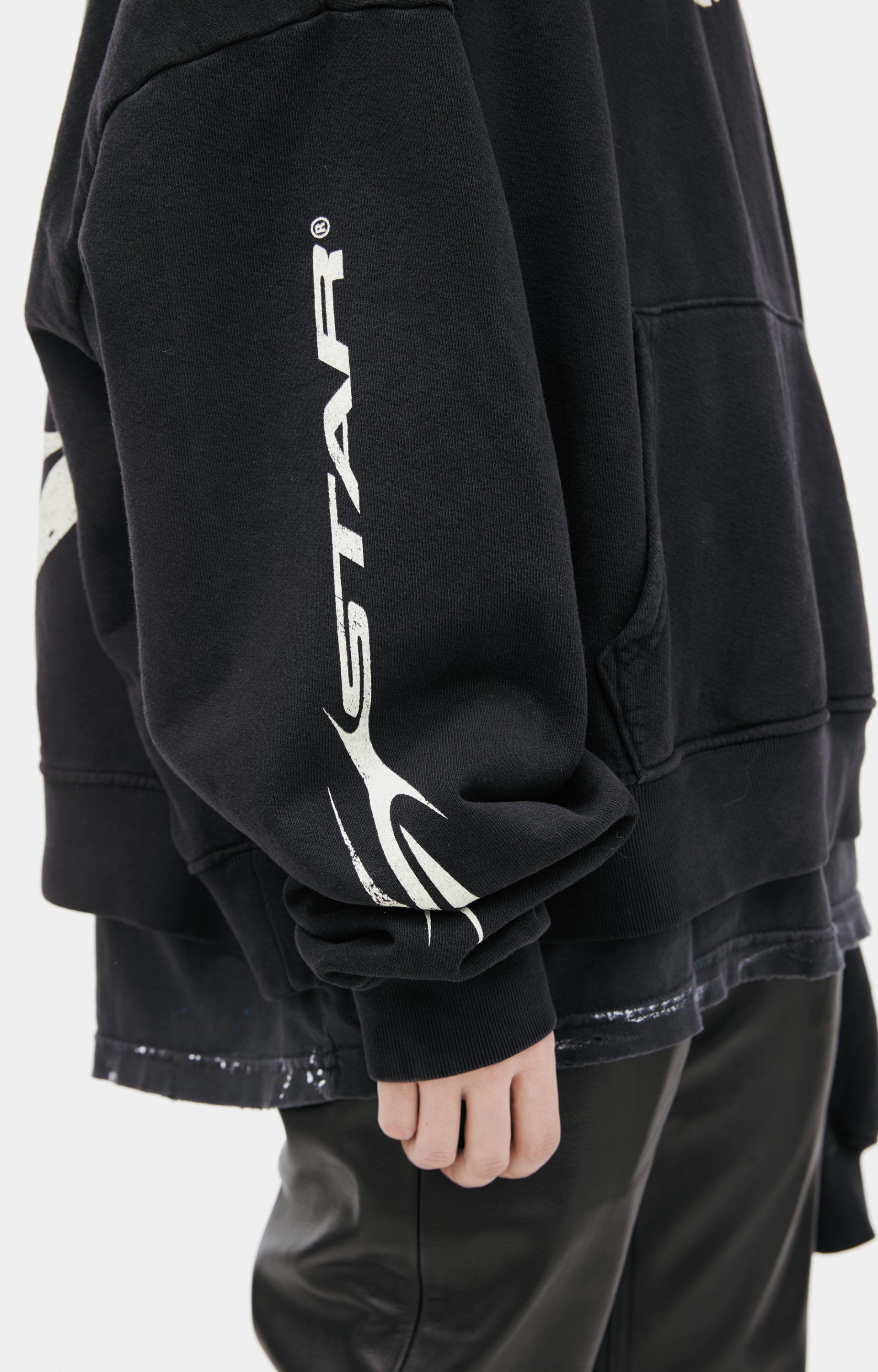 Hellstar Черное худи с принтом