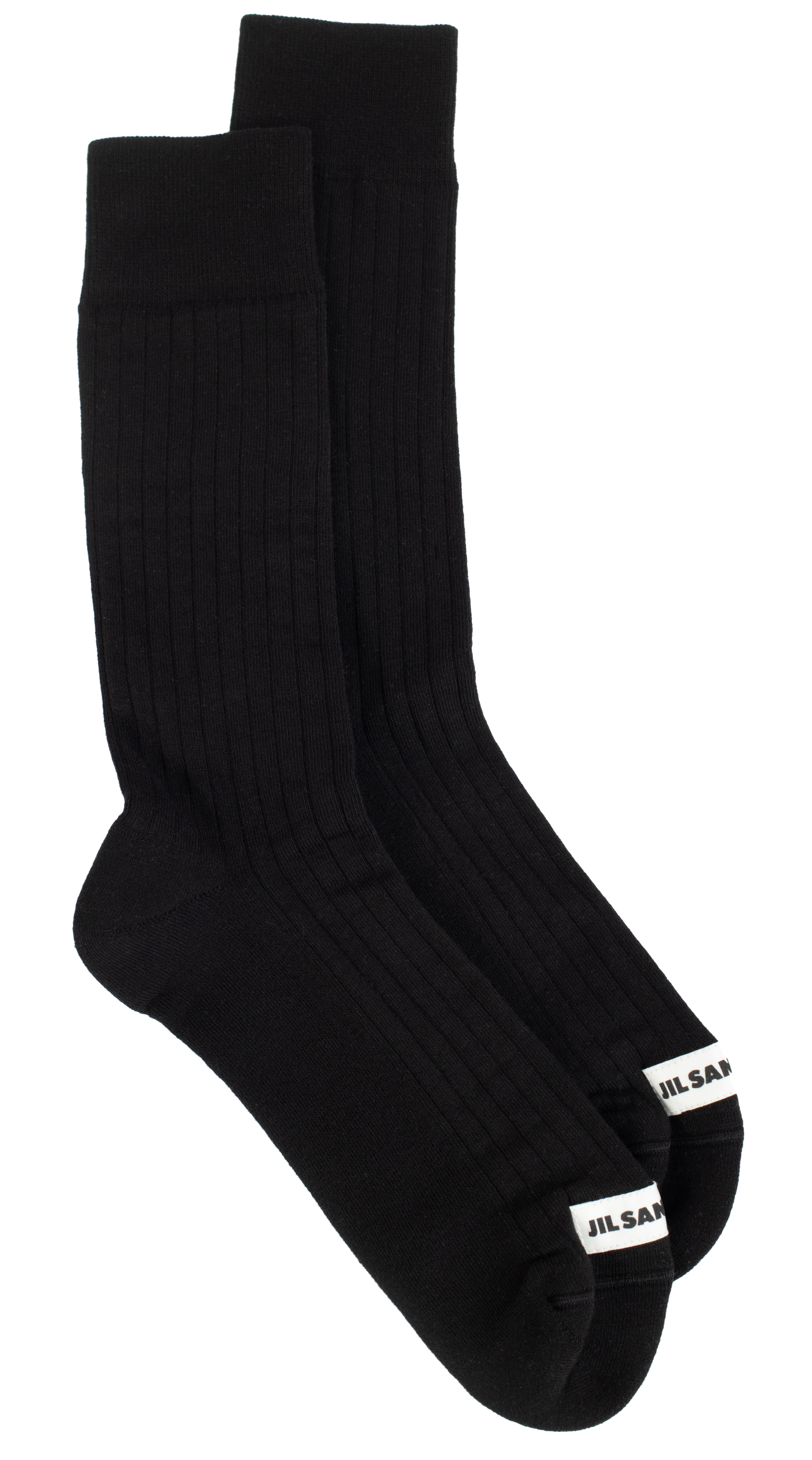 Jil Sander Черные носки в рубчик
