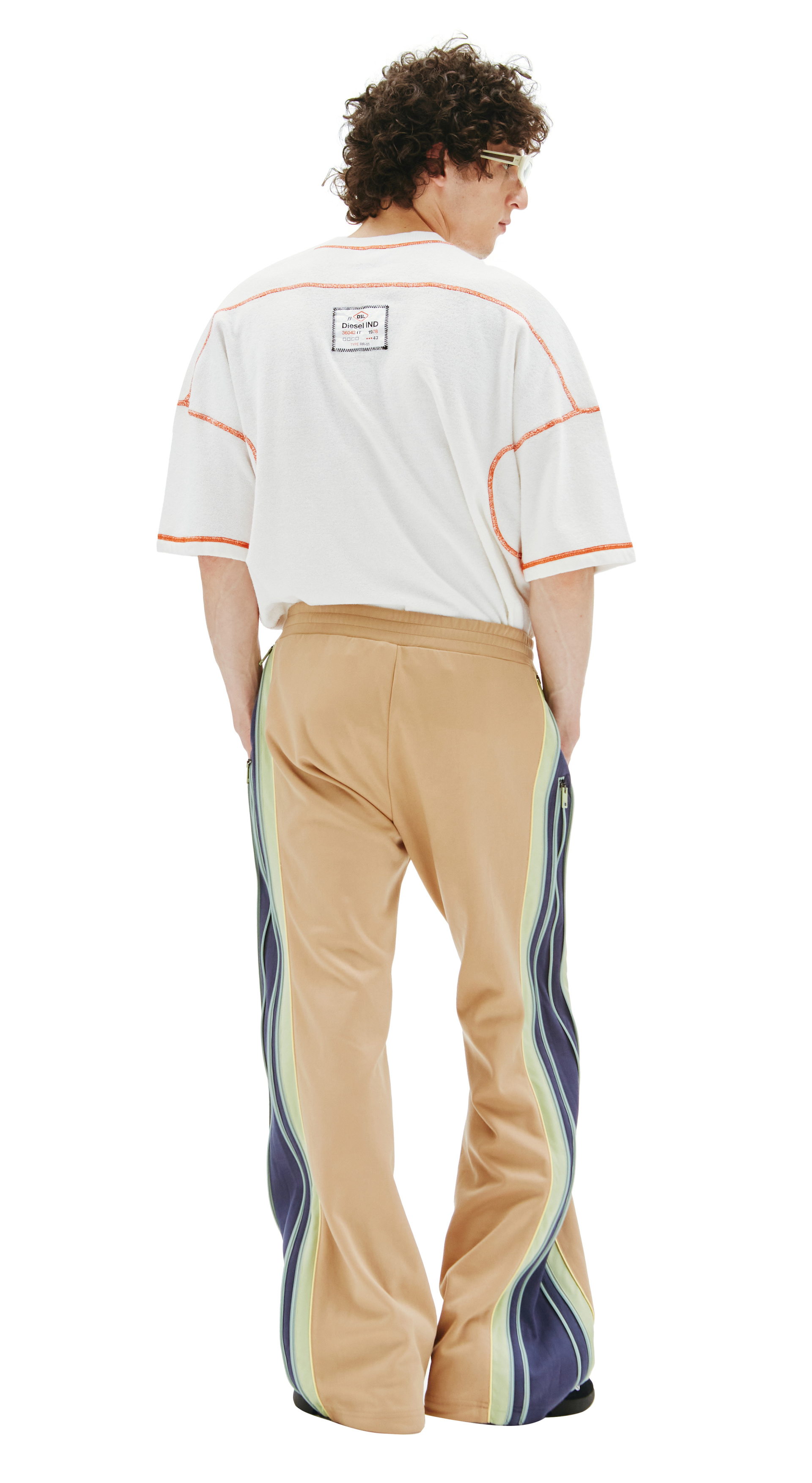 Diesel Бежевые брюки с лампасами