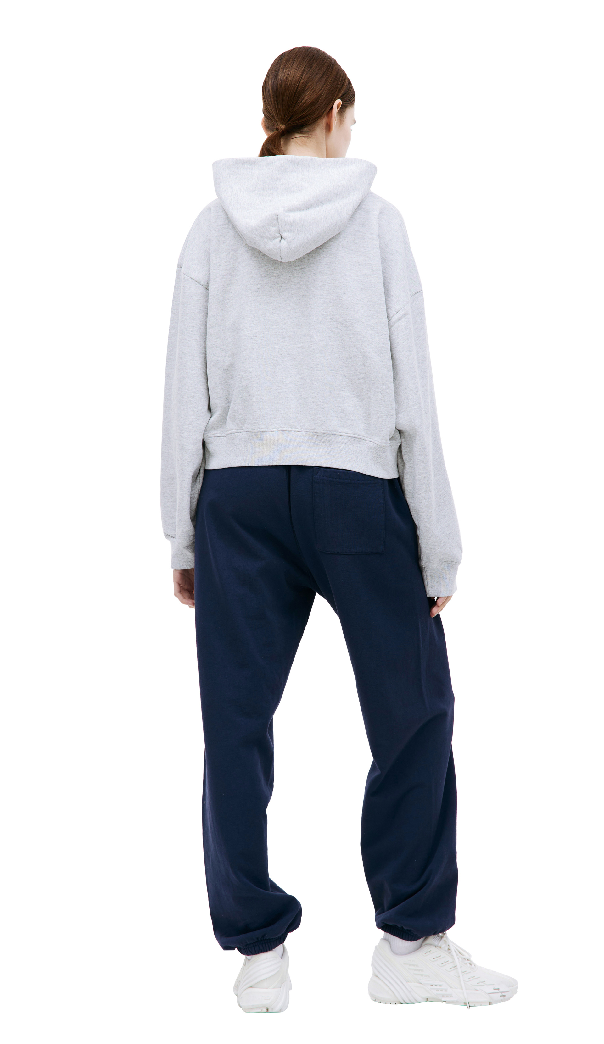 SPORTY & RICH Укороченное худи с принтом SR Sport