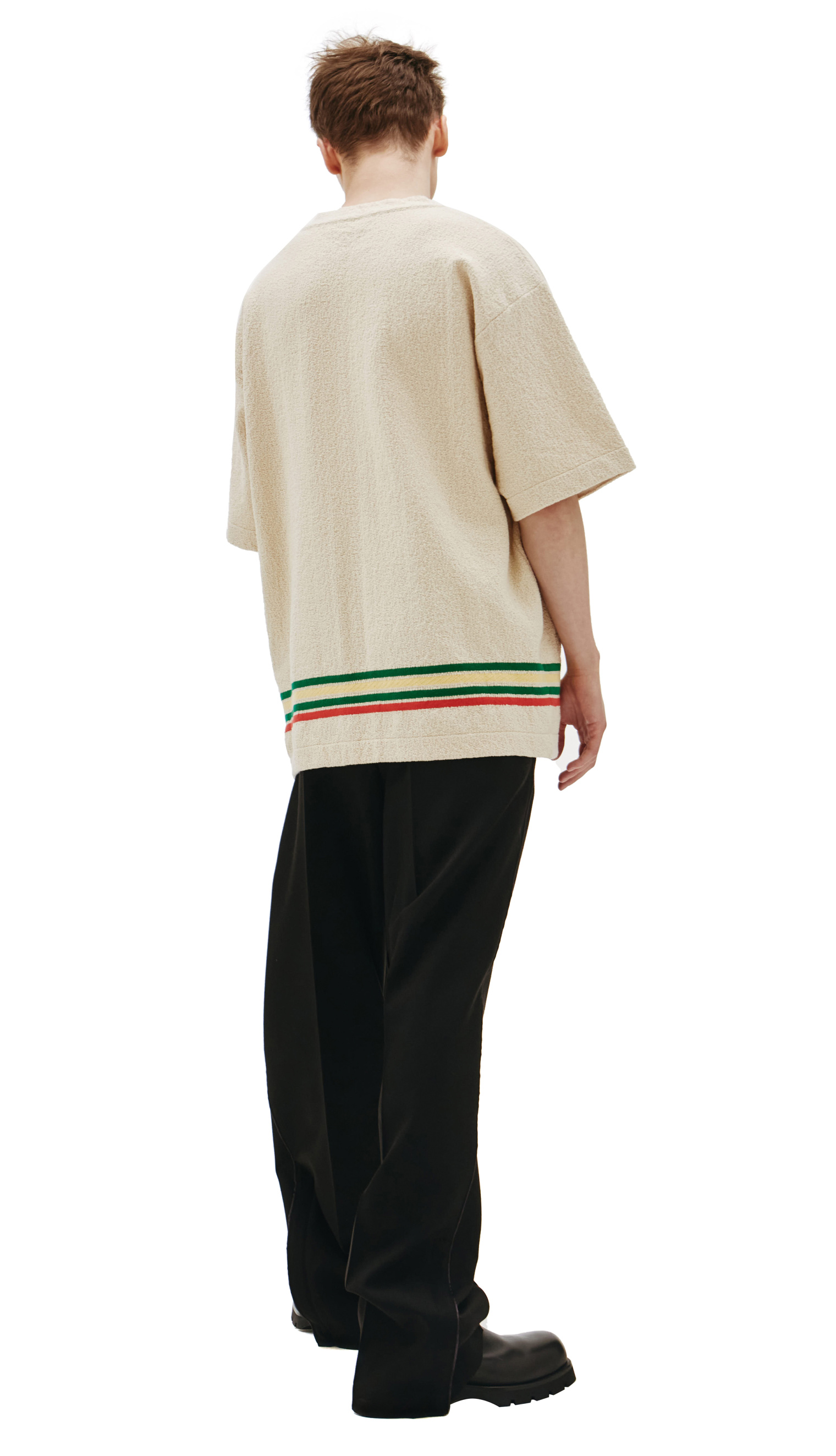 Jil Sander Оверсайз футболка с цветными полосками