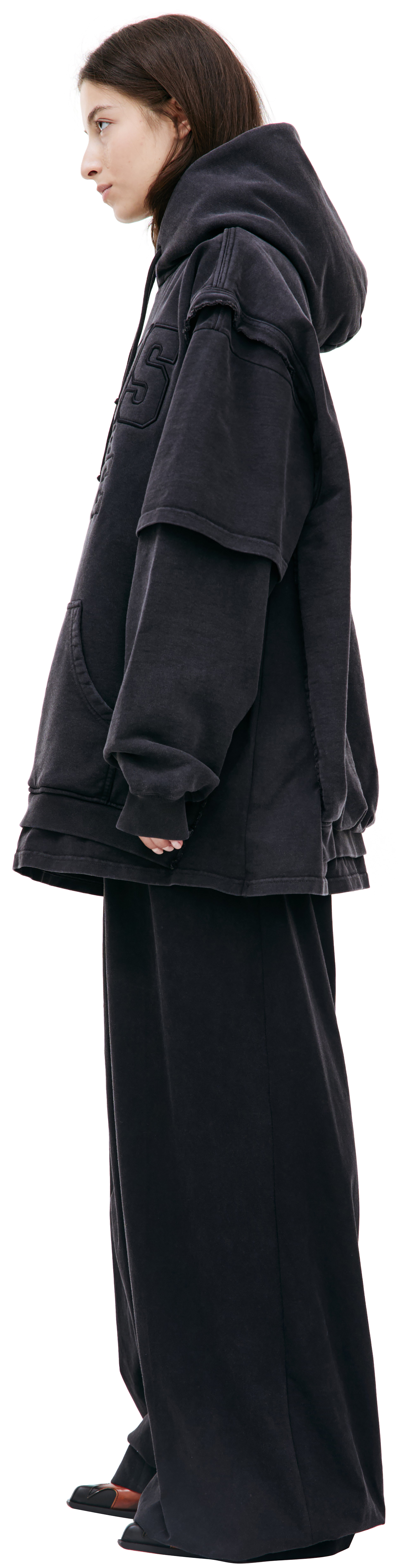 VETEMENTS Оверсайз худи с нашивкой \'PARIS XXXL\'