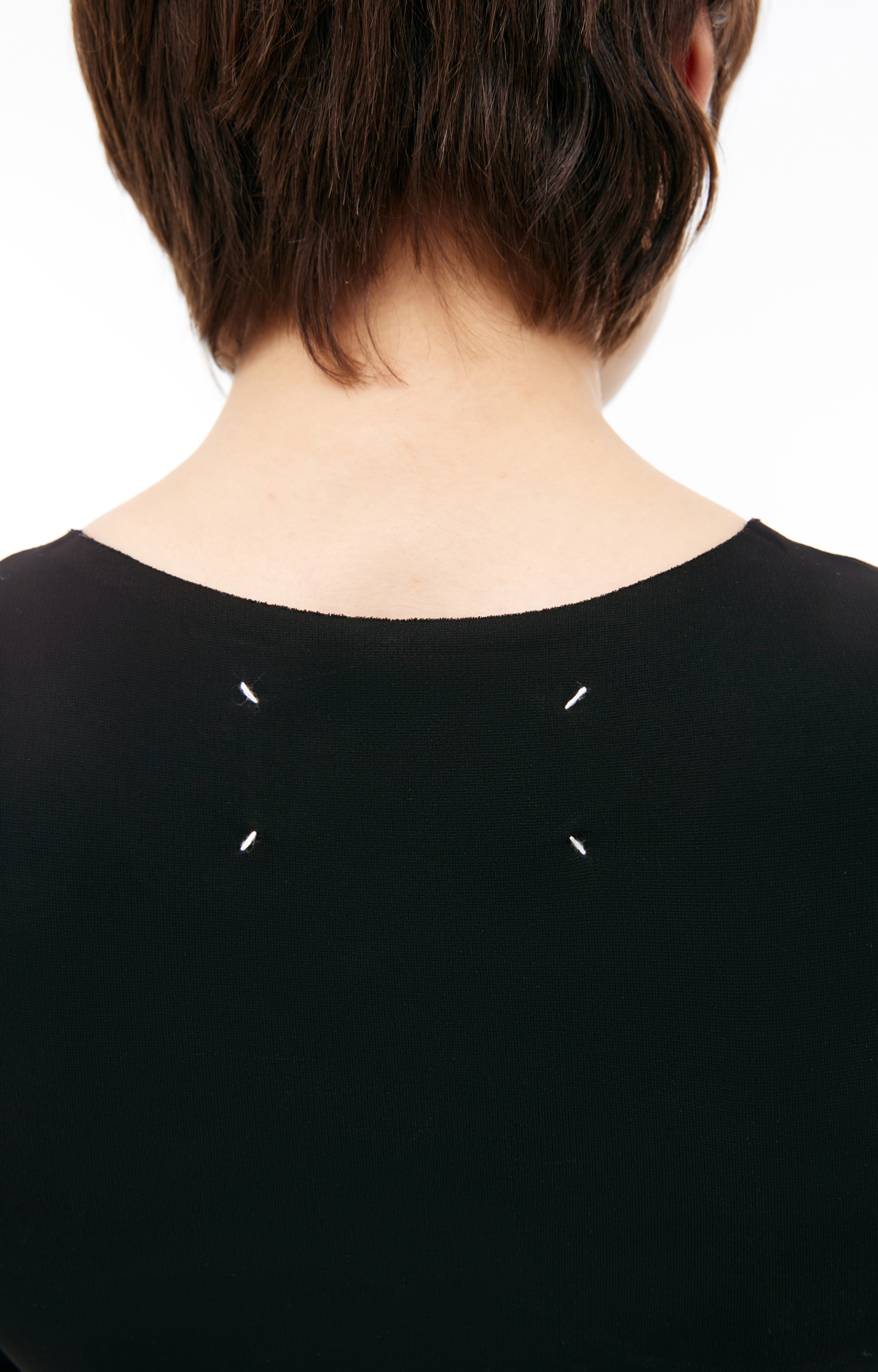 Maison Margiela Черное боди с длинным рукавом