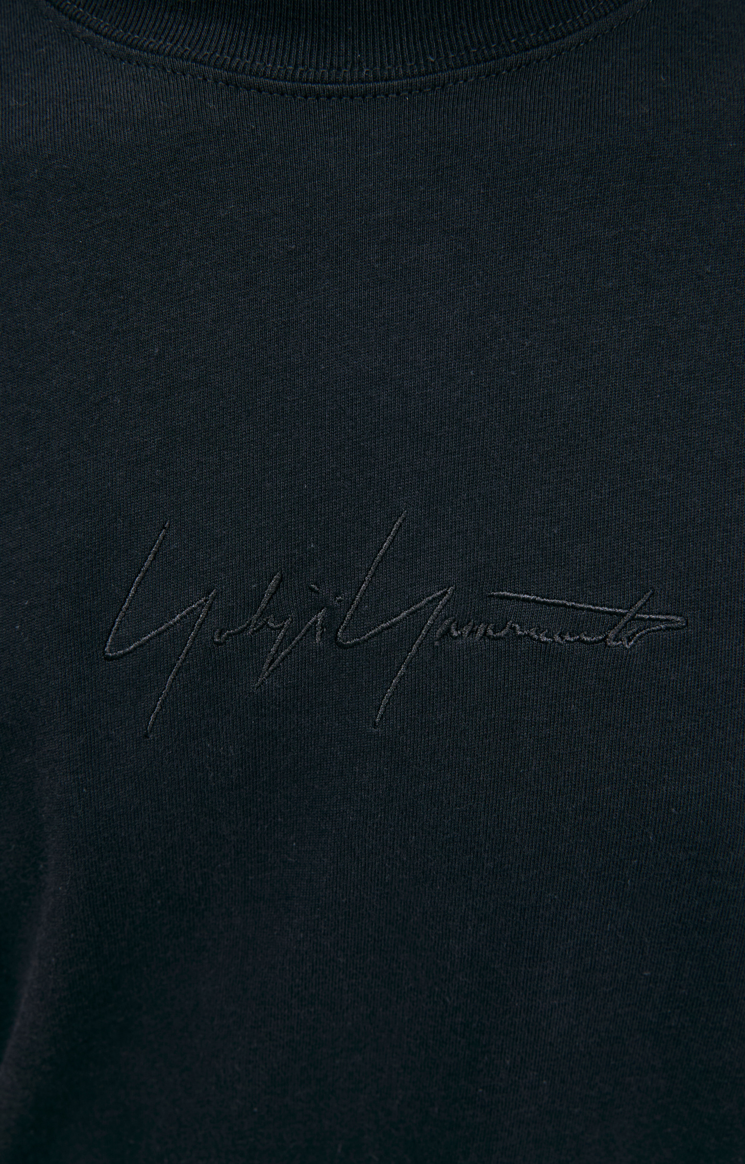Yohji Yamamoto Черный лонгслив с принтом