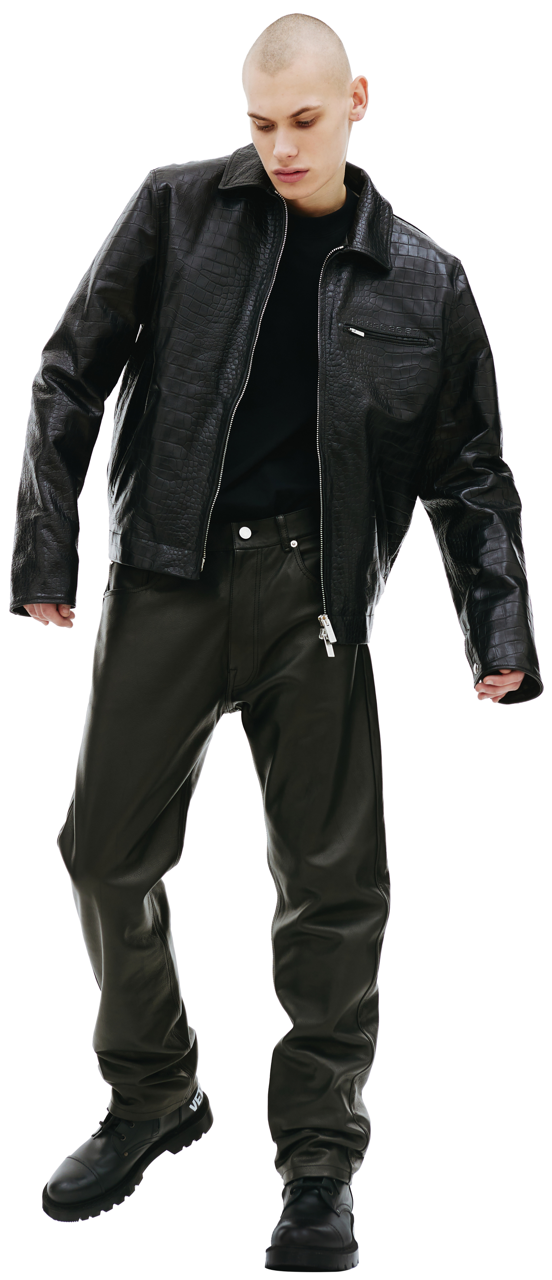 VTMNTS Кожаная куртка на молнии