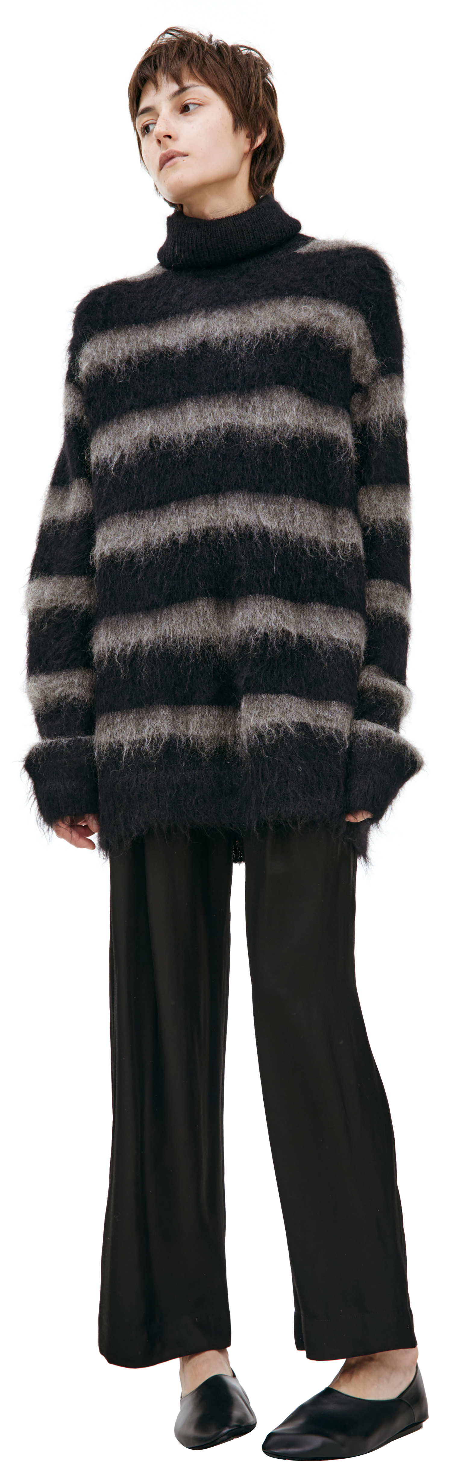 Yohji Yamamoto Шерстяной свитер в полоску