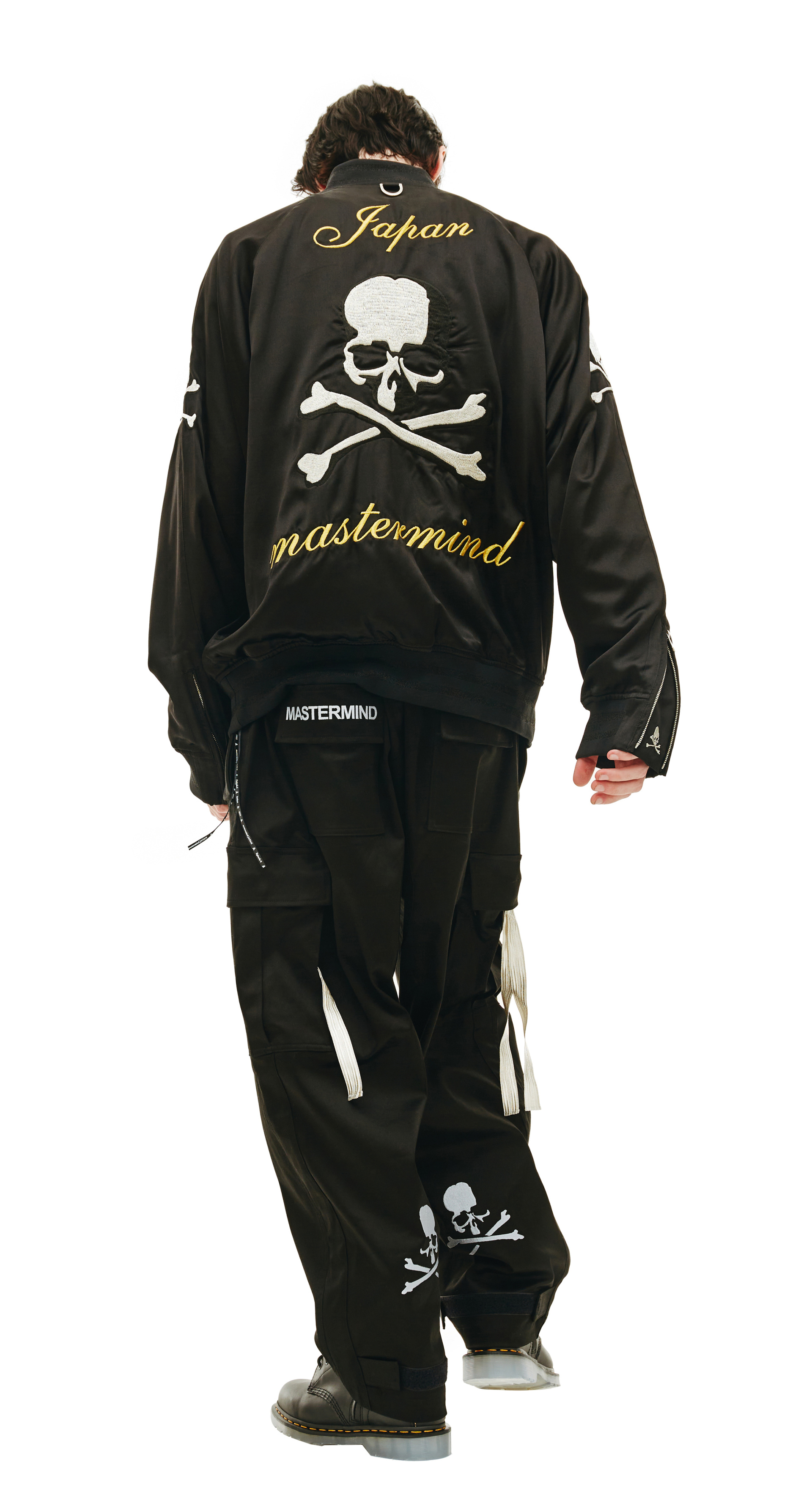 Mastermind WORLD Шелковый бомбер с вышивкой