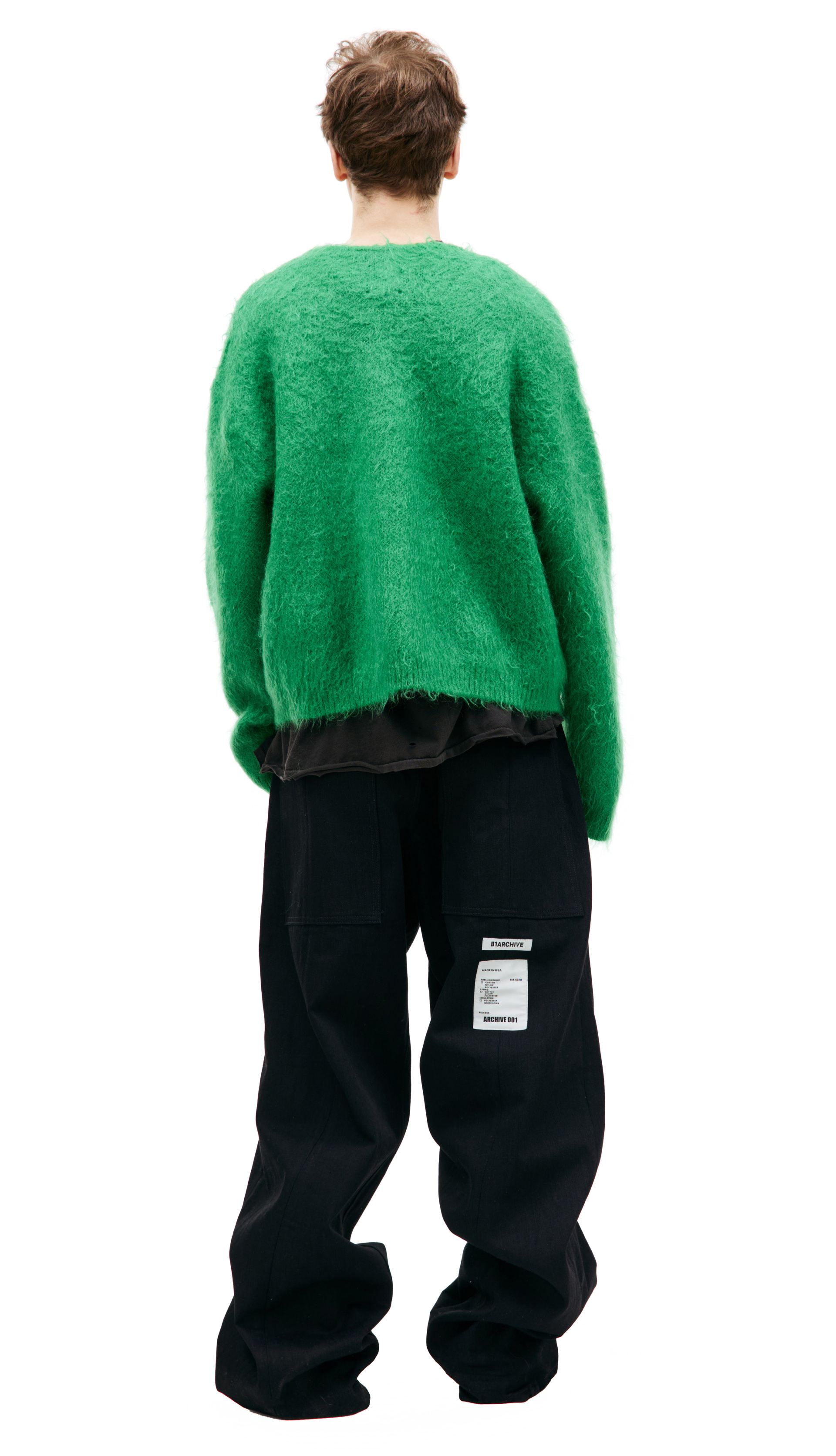 Saint Michael Зеленый кардиган с перламутровыми пуговицами