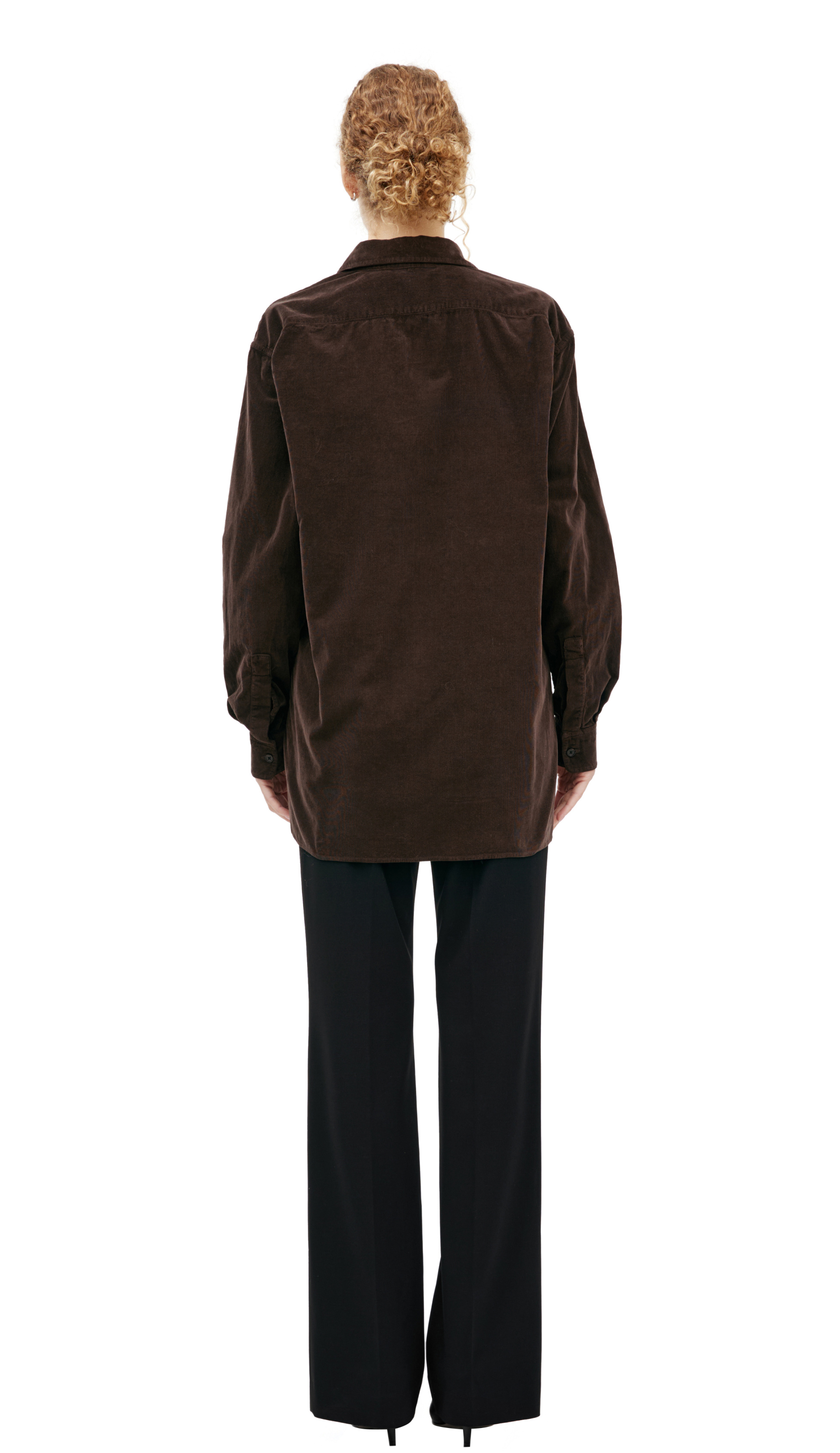 The Row Вельветовая рубашка на пуговицах