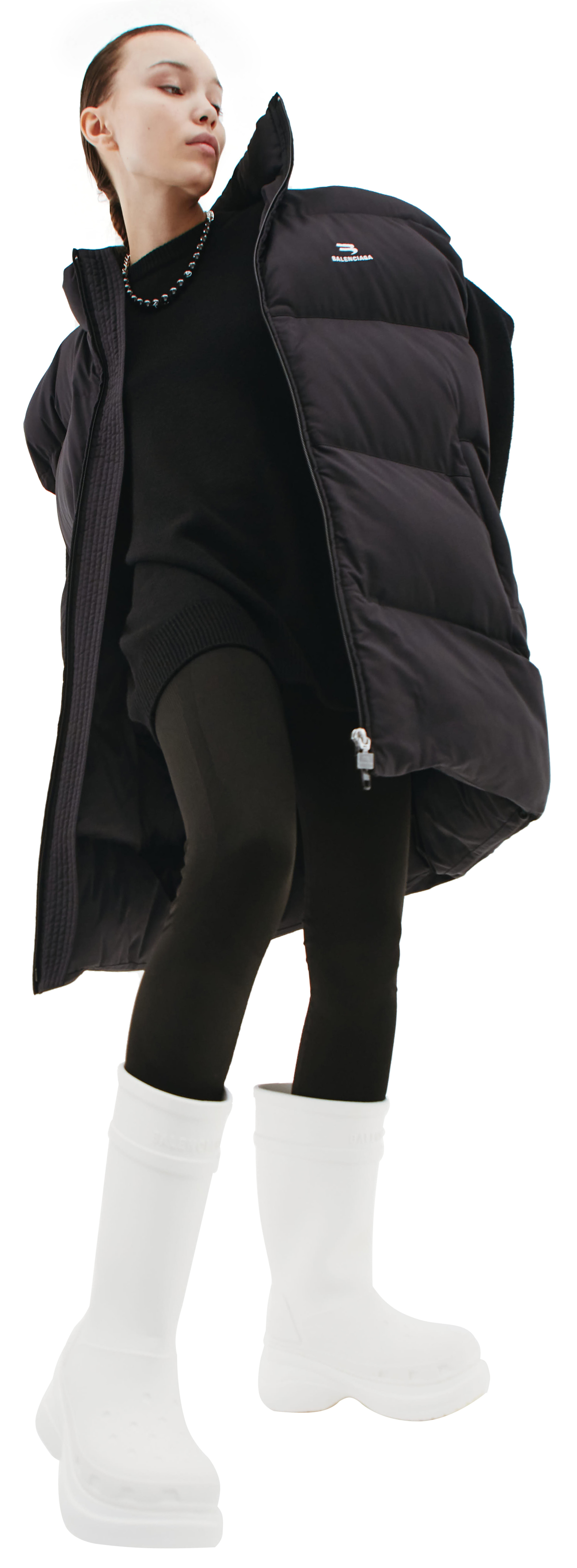 Balenciaga Оверсайз жилет с вышивкой логотипа