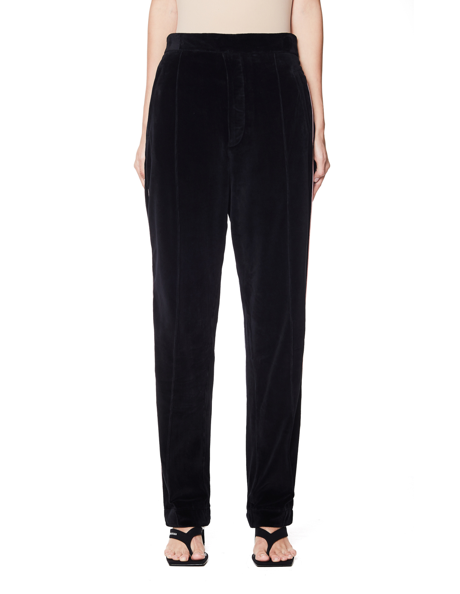 Haider Ackermann Черные бархатные брюки