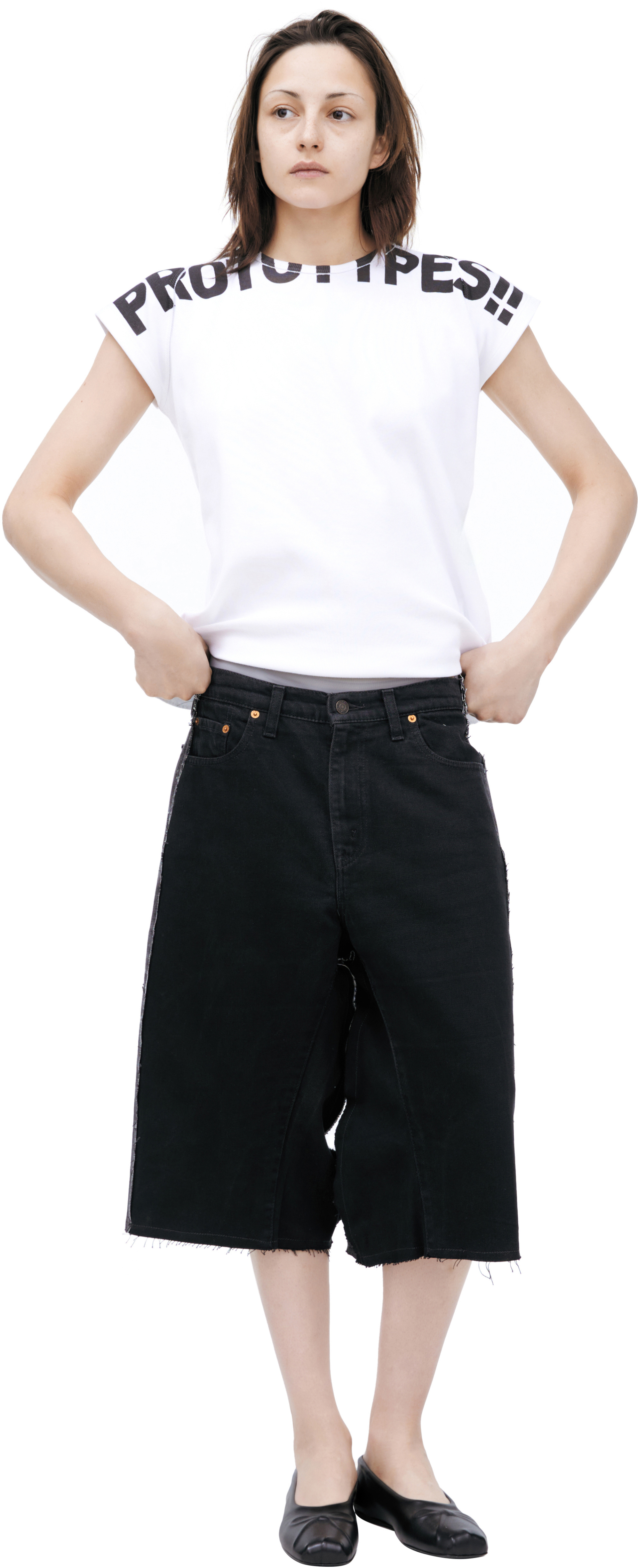 PROTOTYPES Комбинированные джинсовые шорты