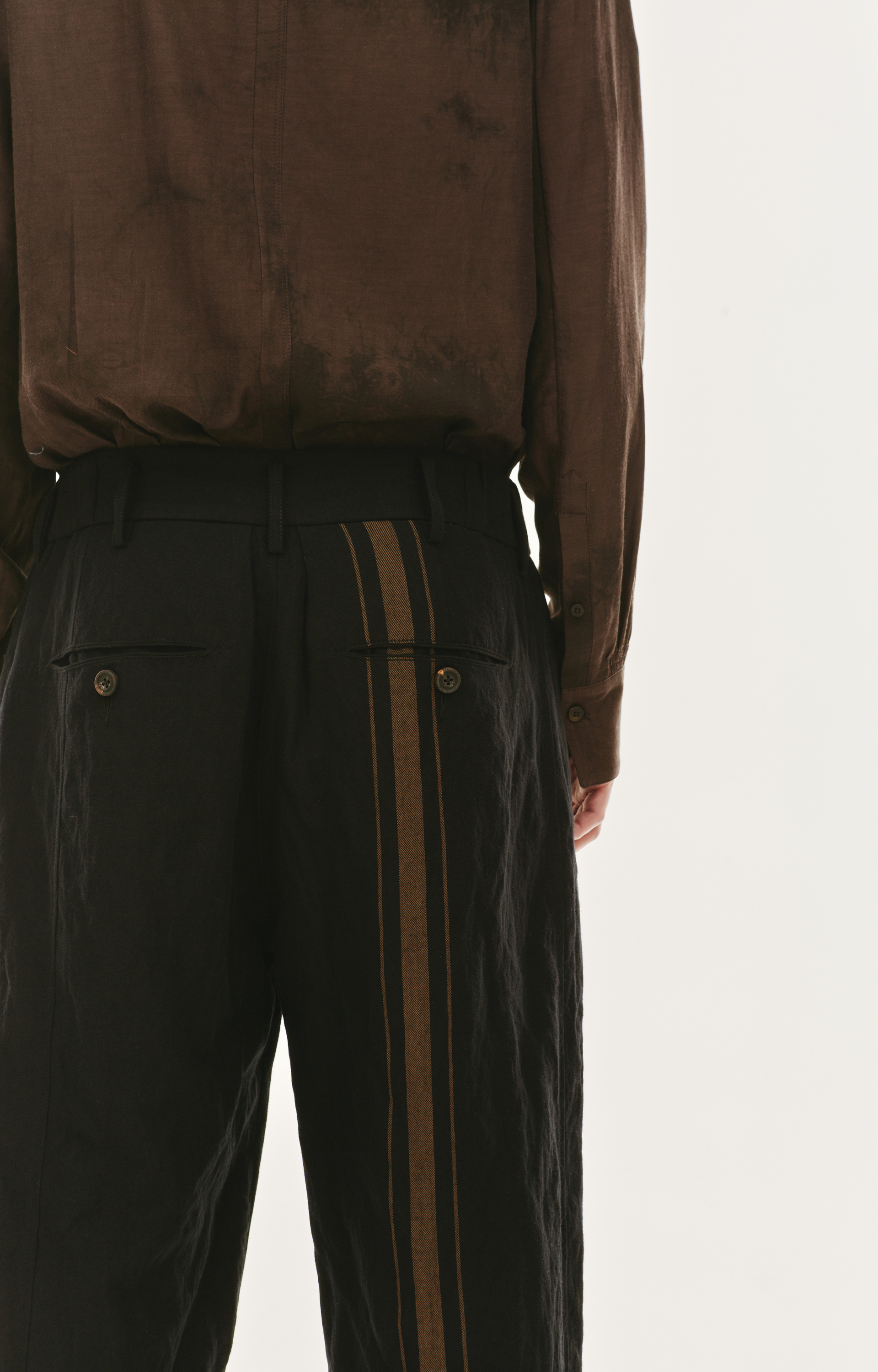 Ziggy Chen Свободные брюки с контрастной полоской