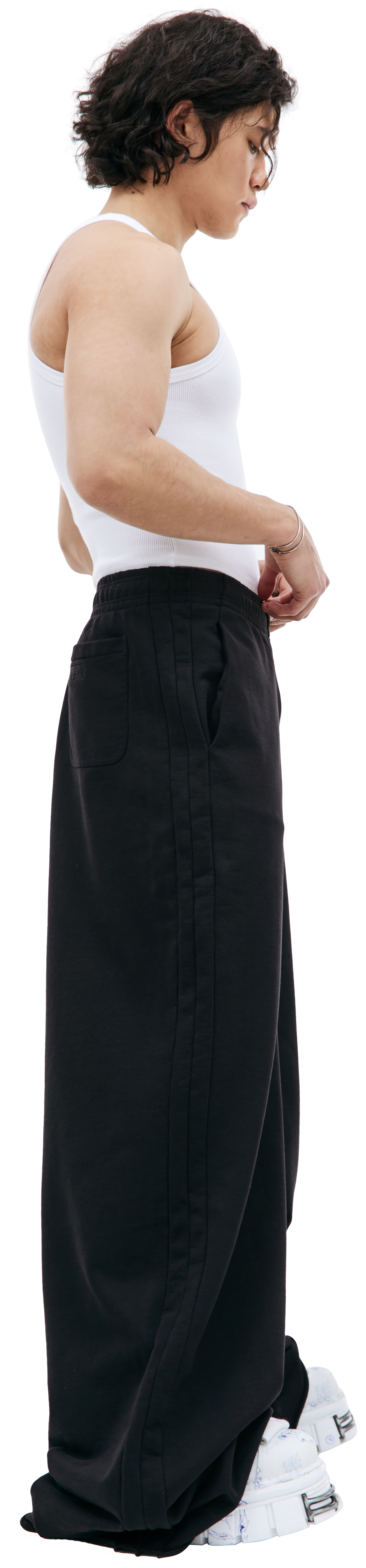 VETEMENTS Белая майка с вышитым логотипом