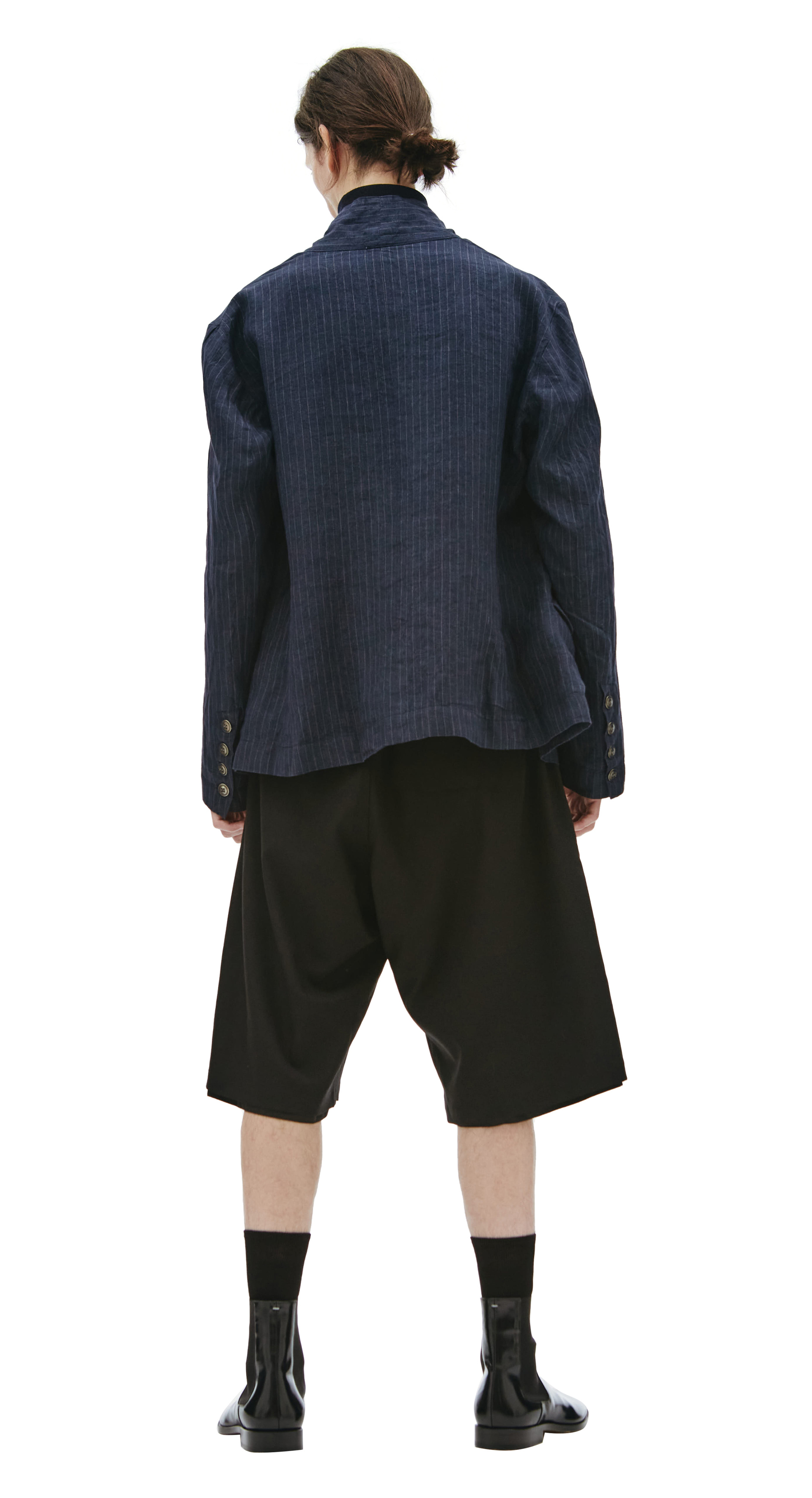 Greg Lauren Льняной пиджак Ollie в полоску