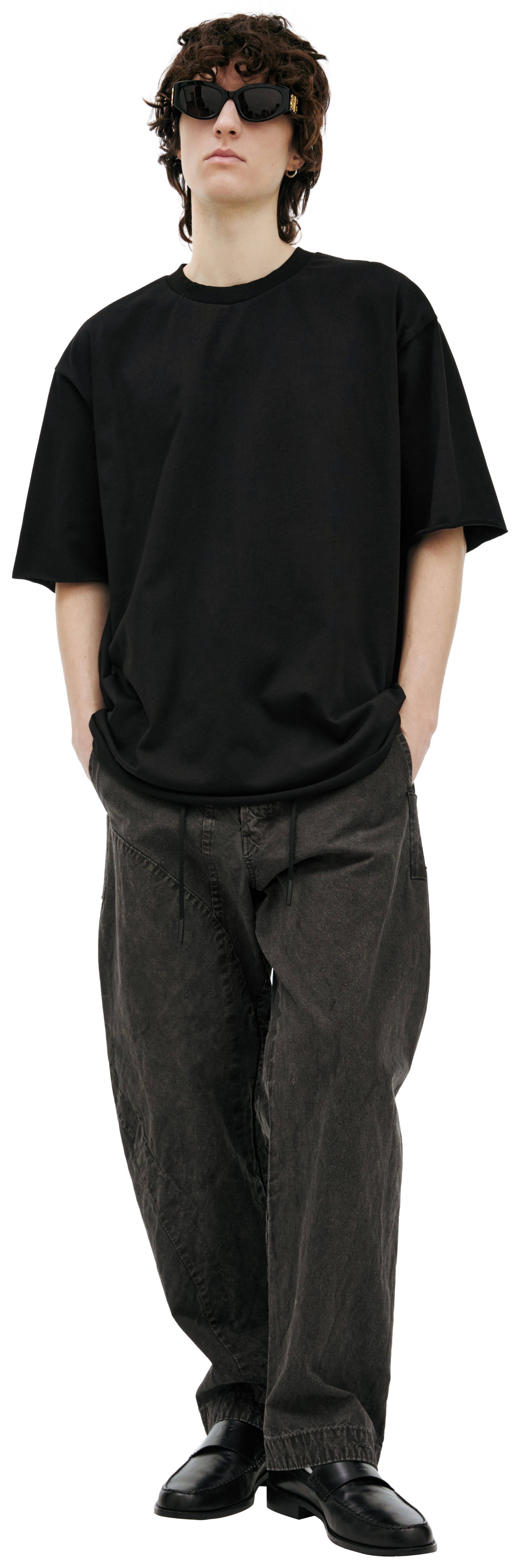 PLANIMETRY Футболка-OST-SITSS25-BLK стежки на воротнике и спине, черн