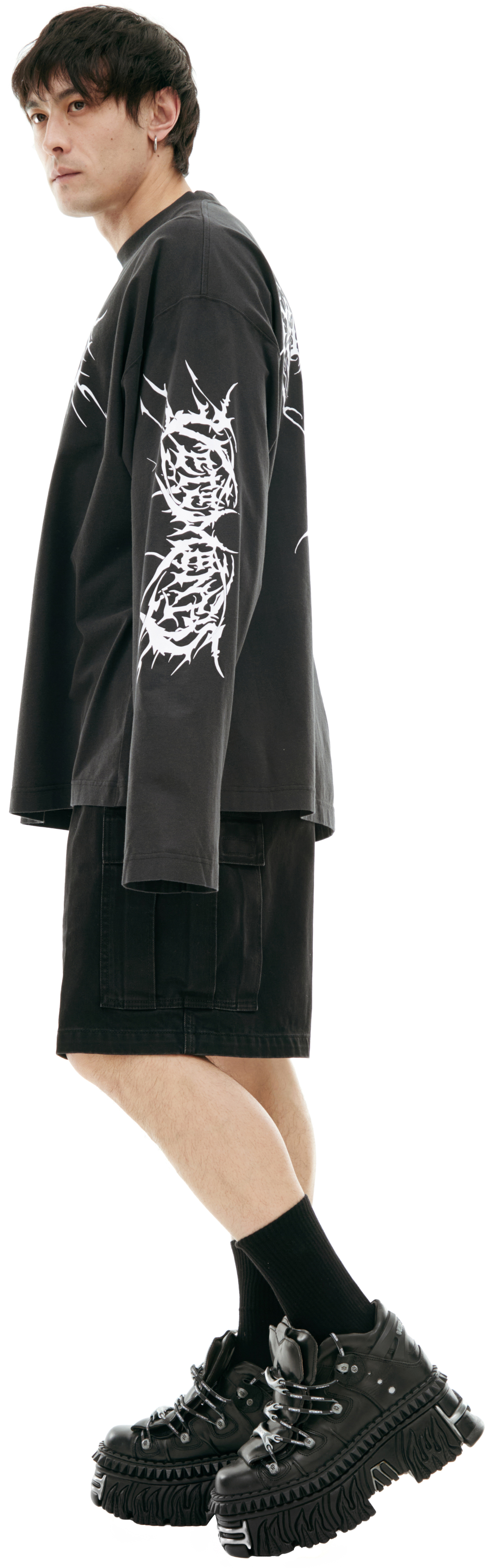 VETEMENTS Хлопковый лонгслив с принтом