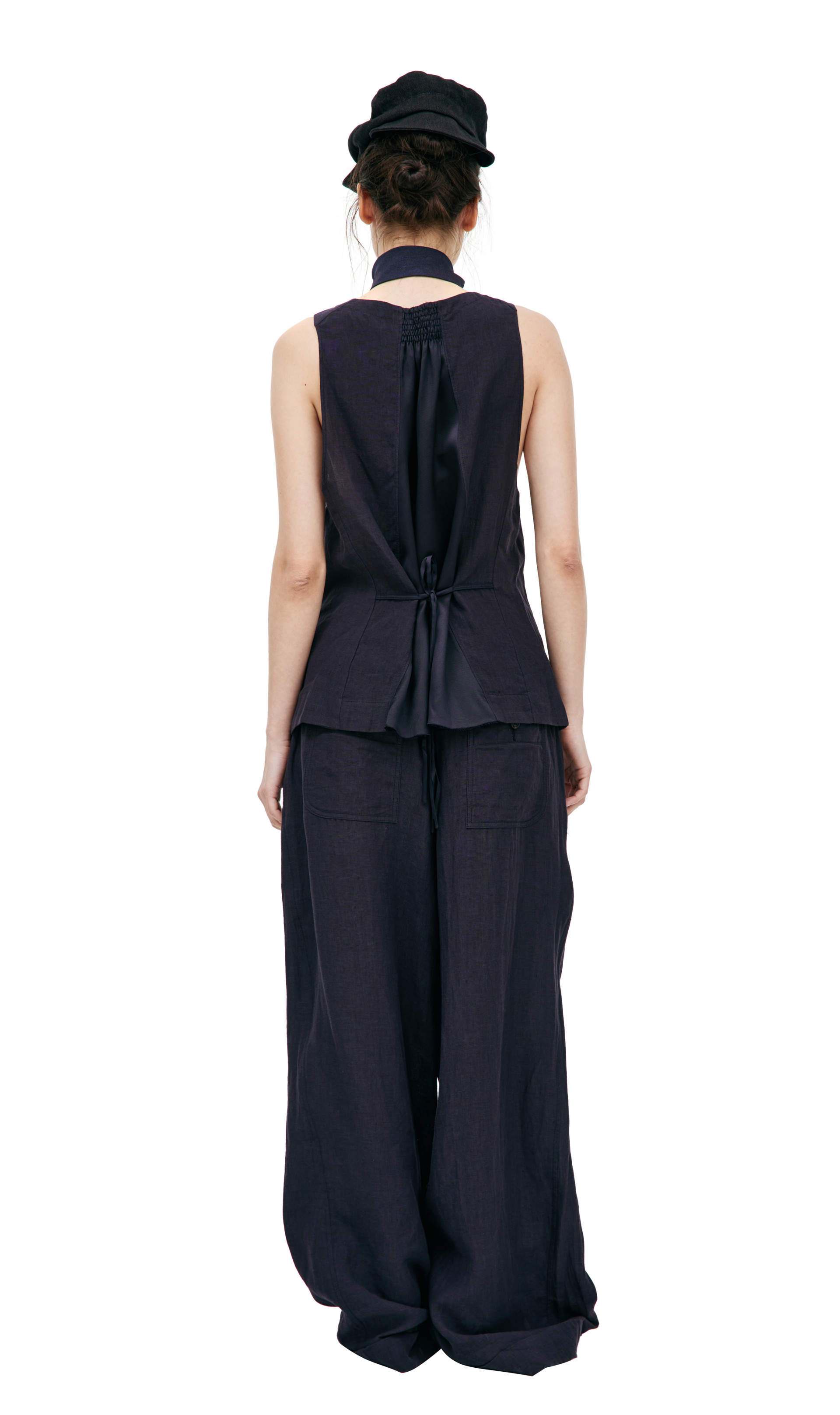 Ziggy Chen Льняной жилет в клетку