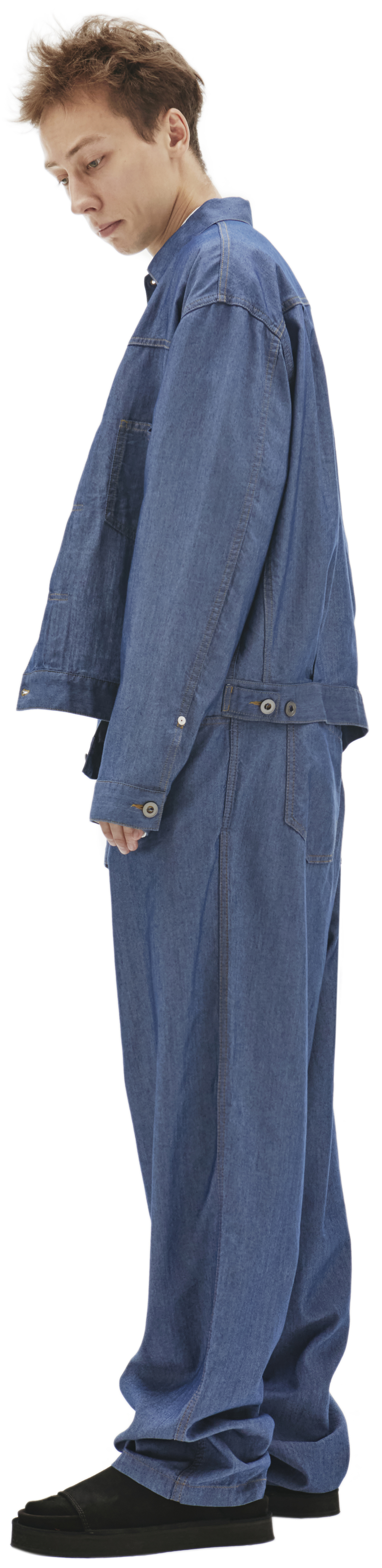 Maison Margiela Синяя куртка на пуговицах