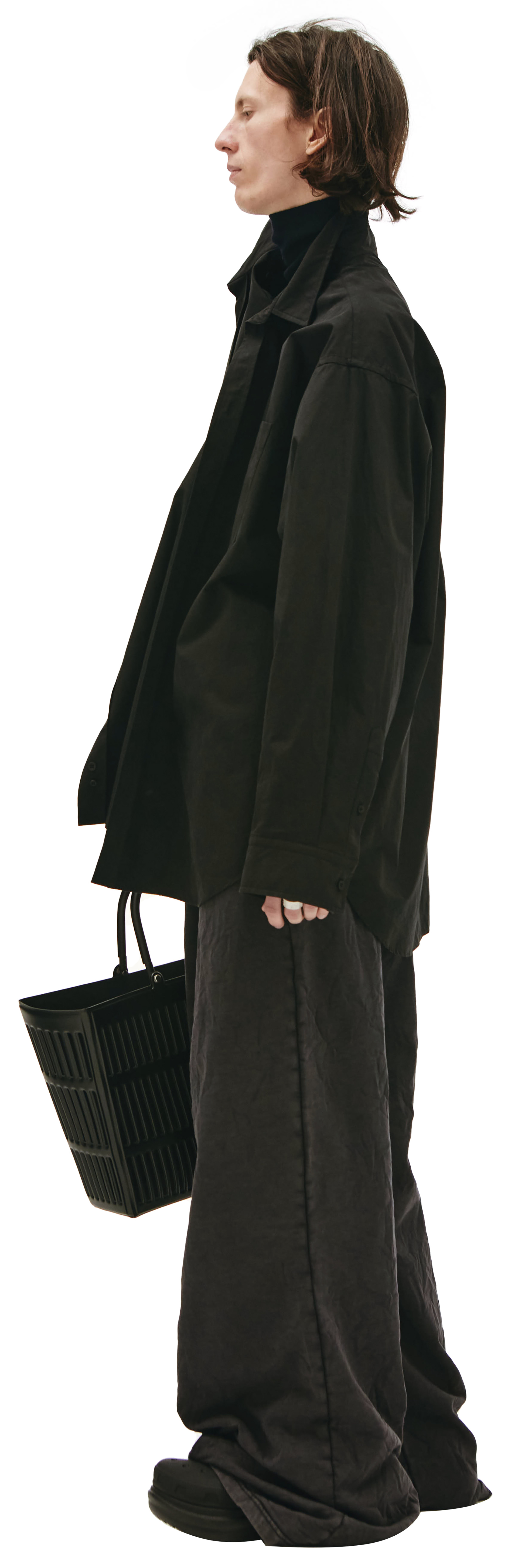 Balenciaga Черная оверсайз рубашка