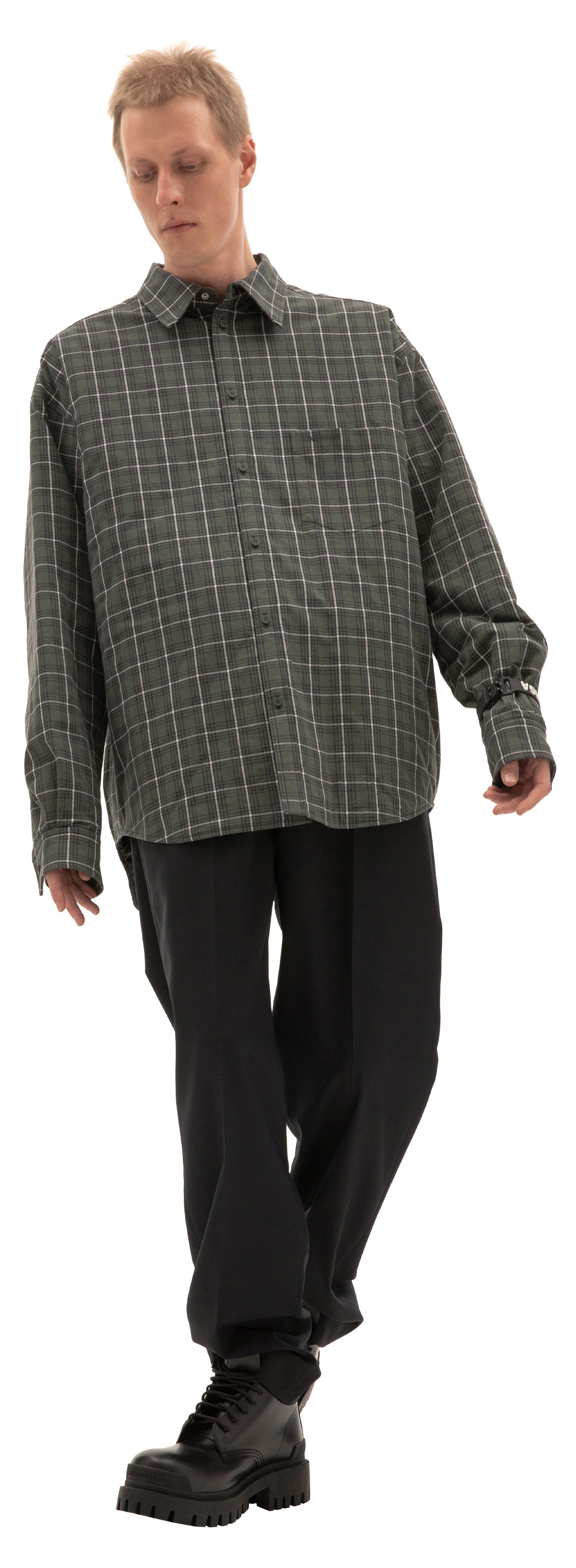 Balenciaga Зеленая рубашка с подкладом