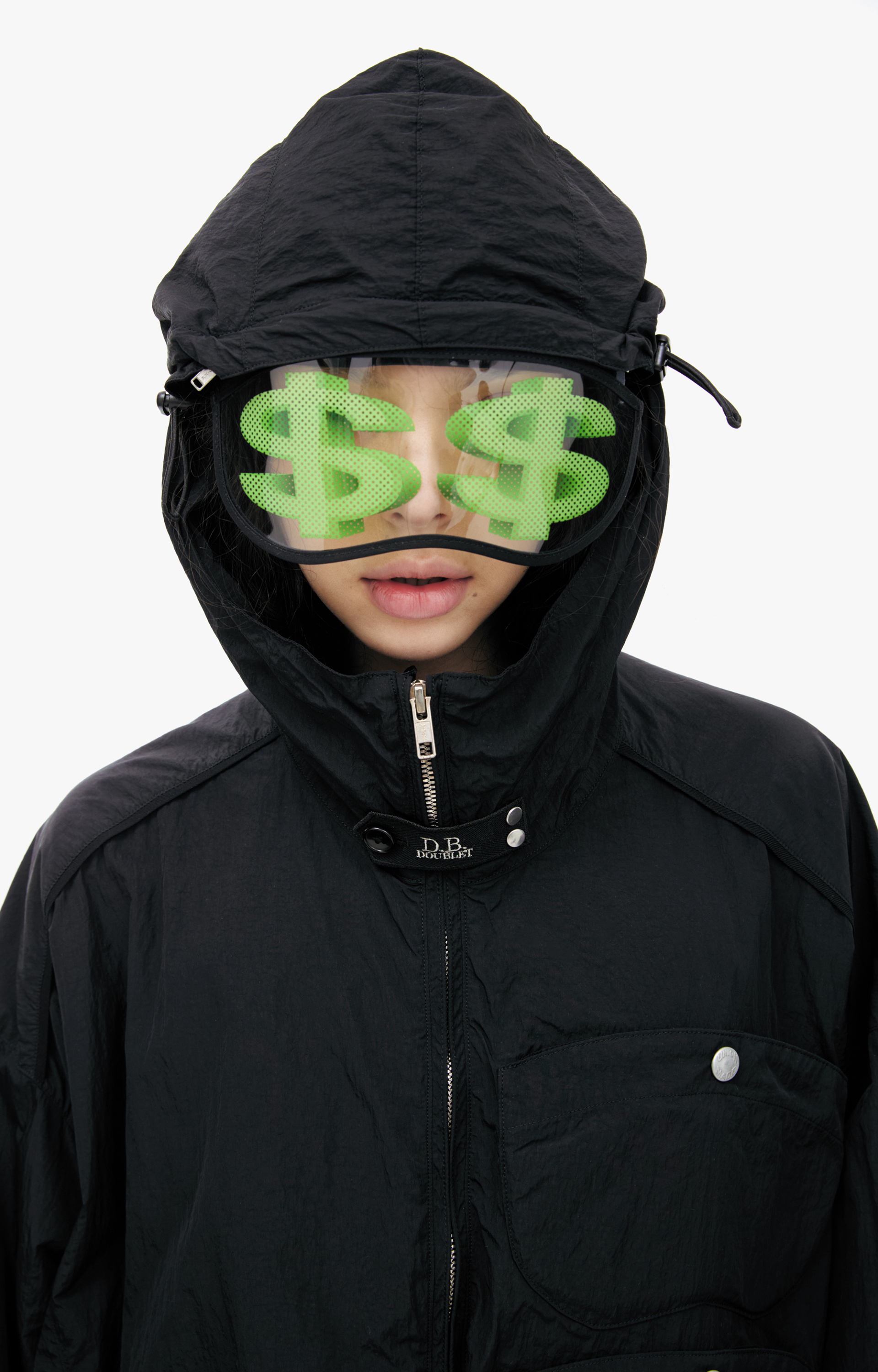 Doublet Черная куртка с очками