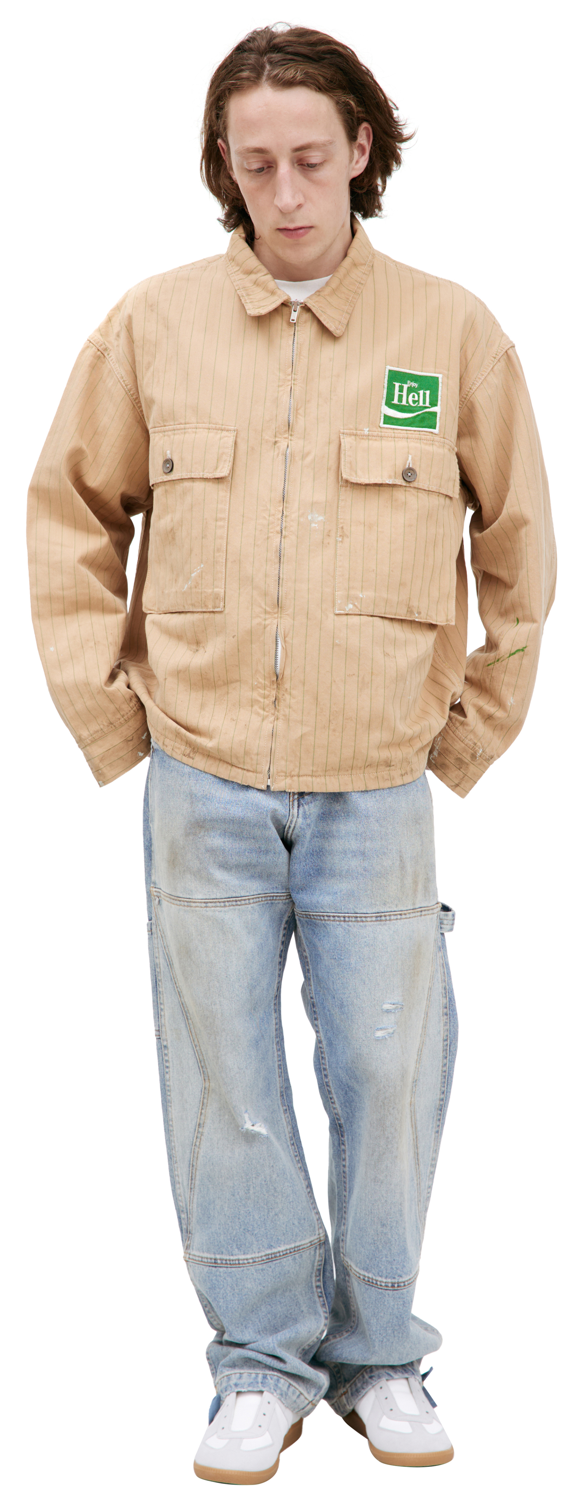 Saint Mxxxxxx Бежевая куртка с патчем