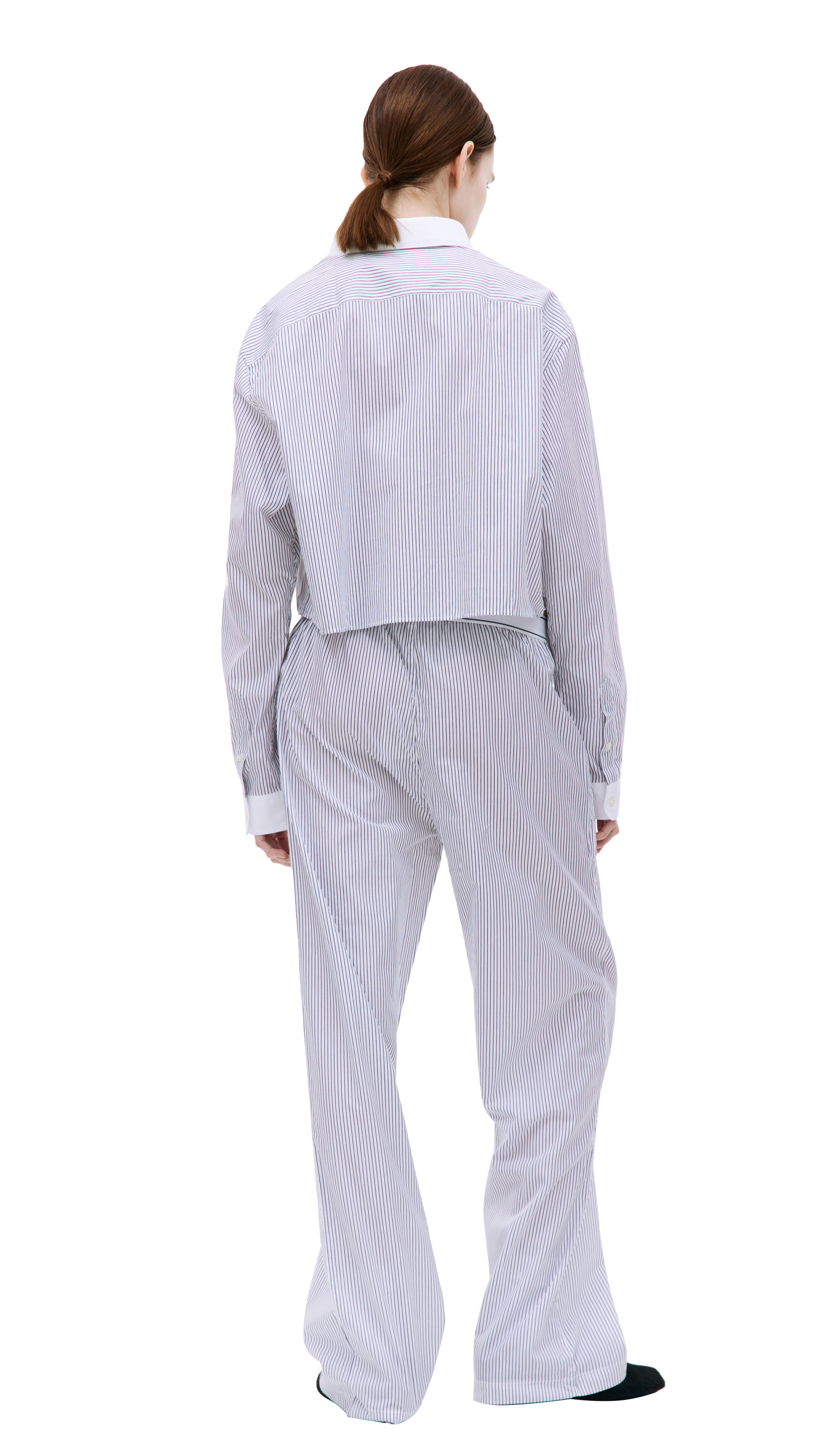 SPORTY & RICH Укороченная рубашка в полоску