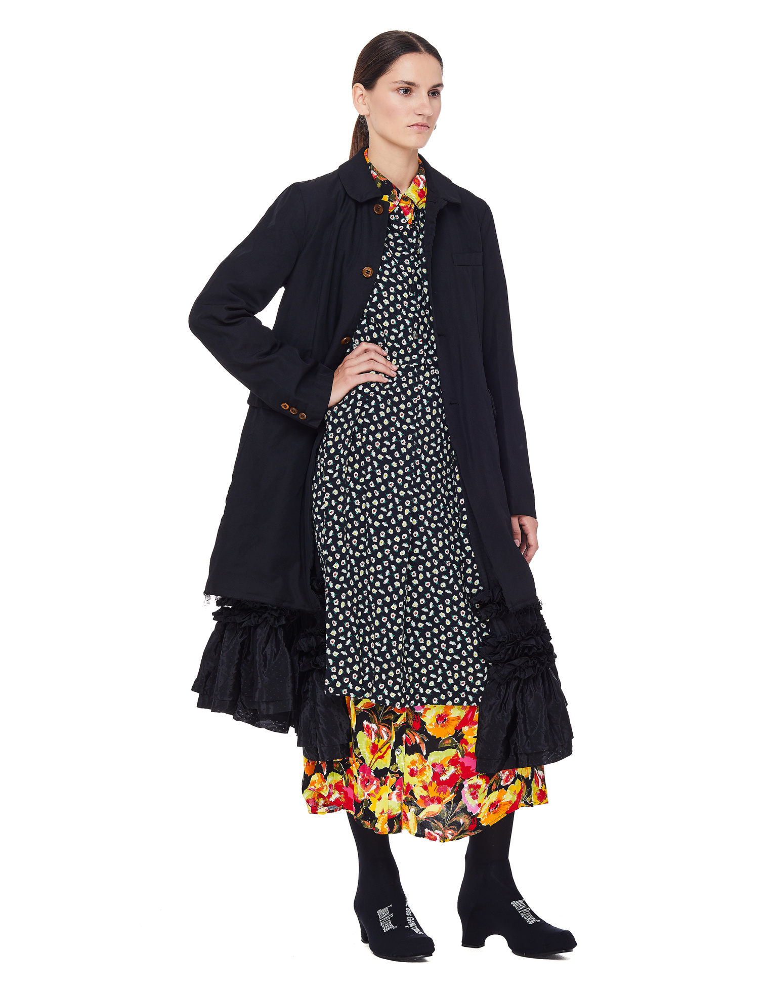 Comme des Garcons CdG Пальто с пышной юбкой и рюшами