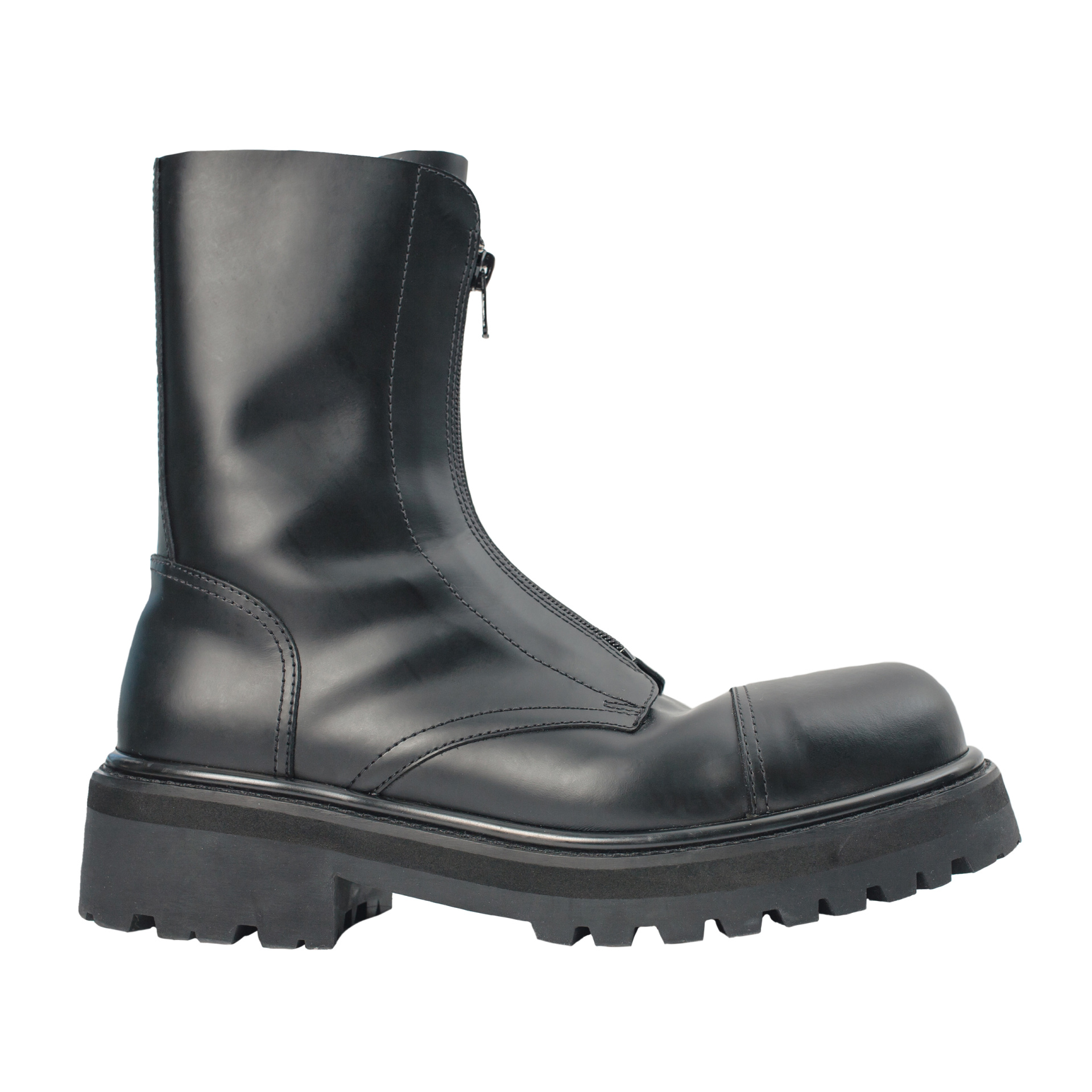 VETEMENTS Кожаные ботинки на молнии