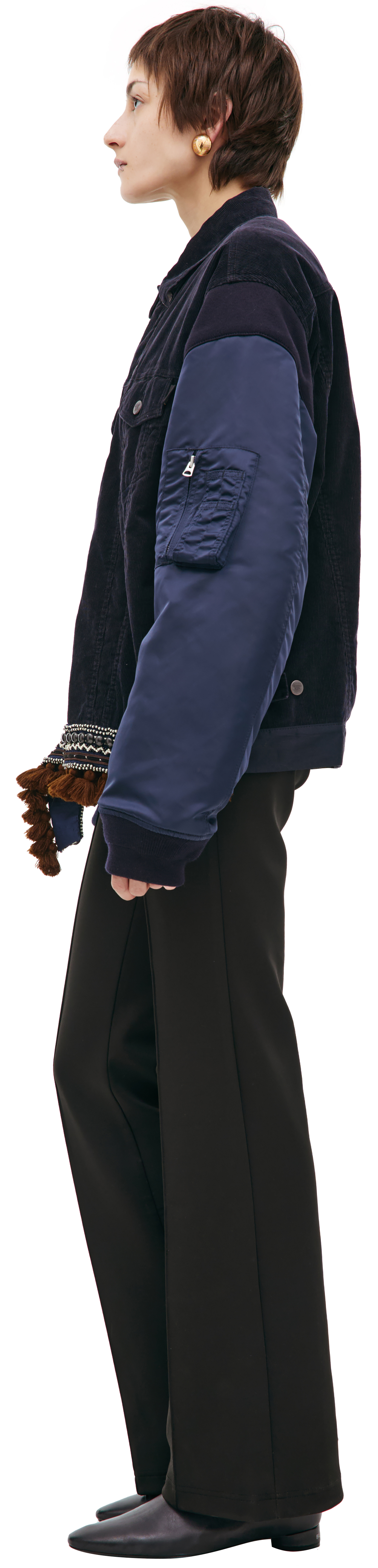 Undercover Комбинированная куртка на пуговицах