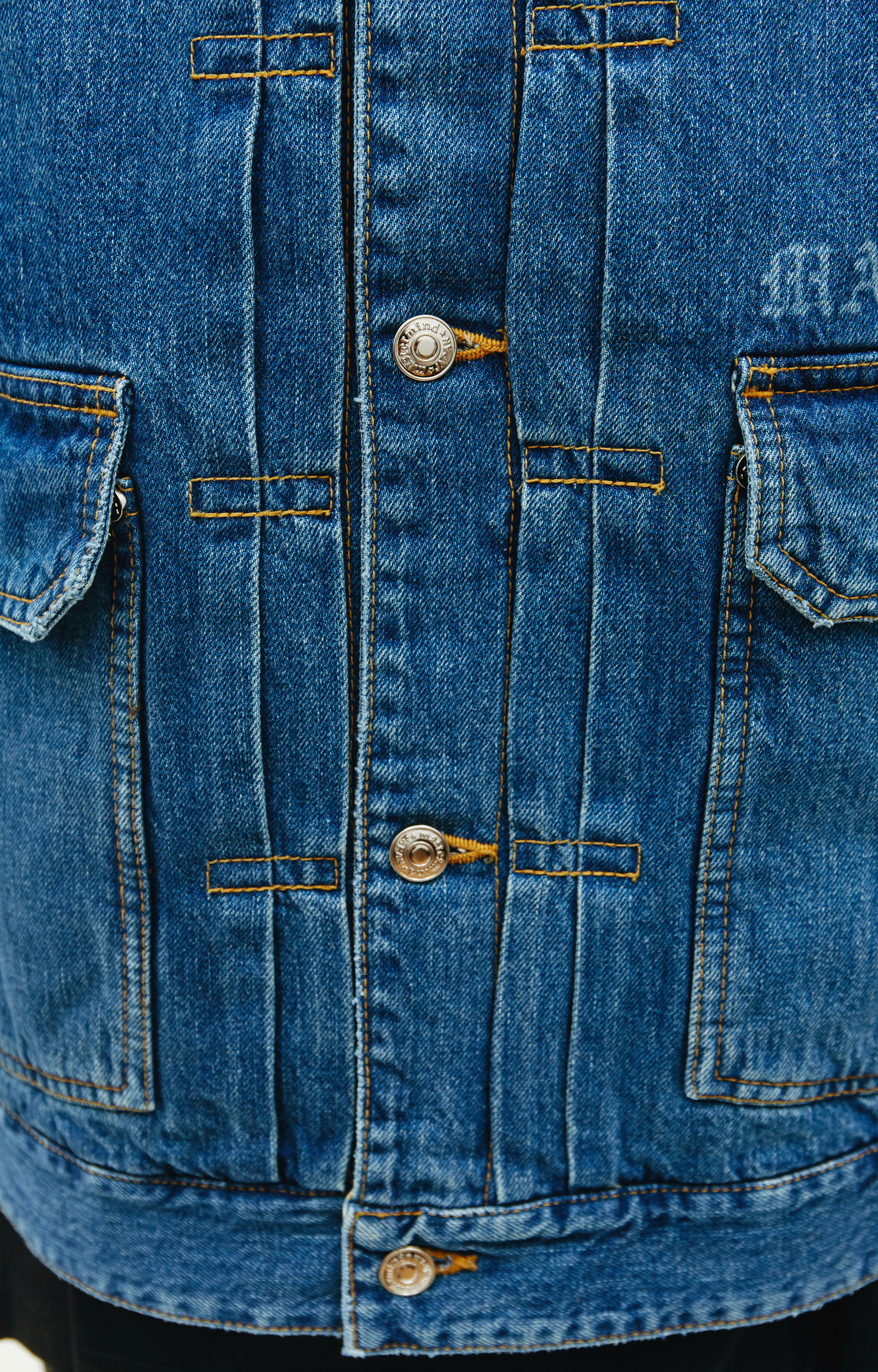 Mastermind WORLD Джинсовая куртка с накладными карманами