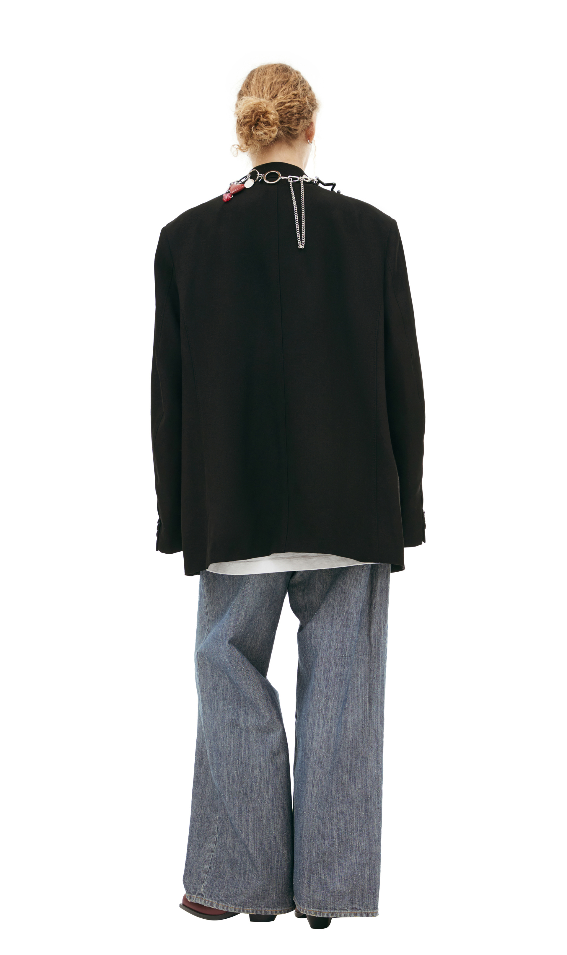 Doublet Однобортный пиджак из шерсти