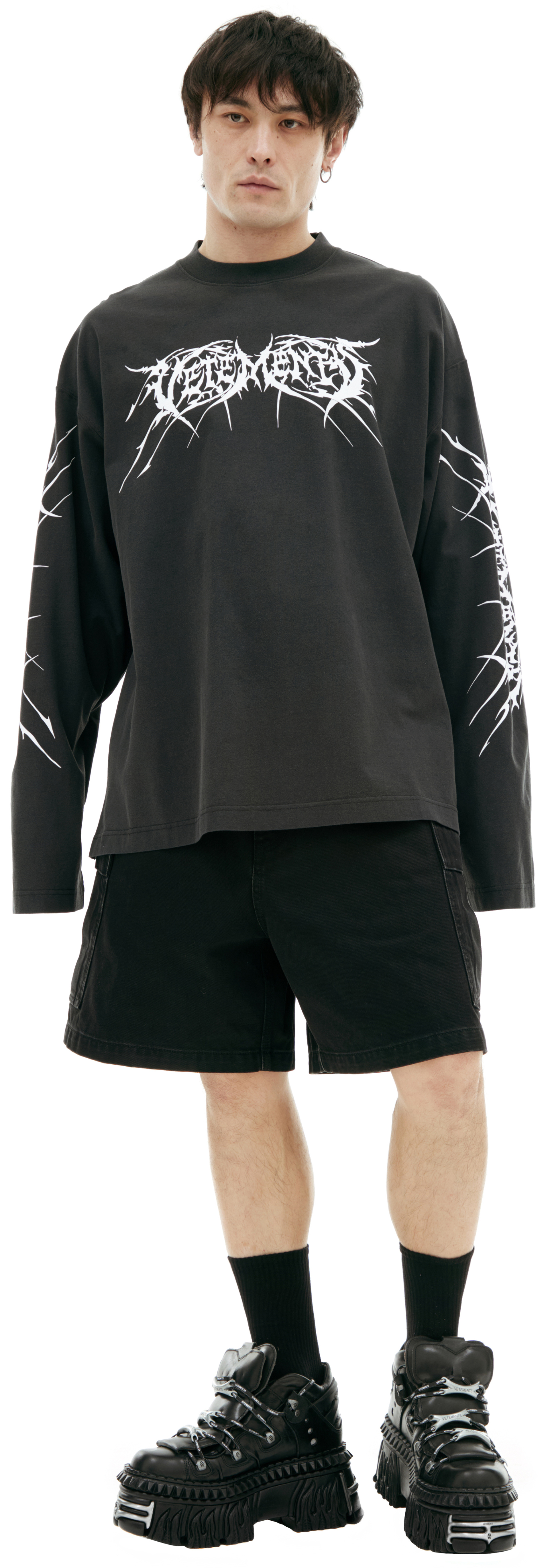 VETEMENTS Хлопковый лонгслив с принтом