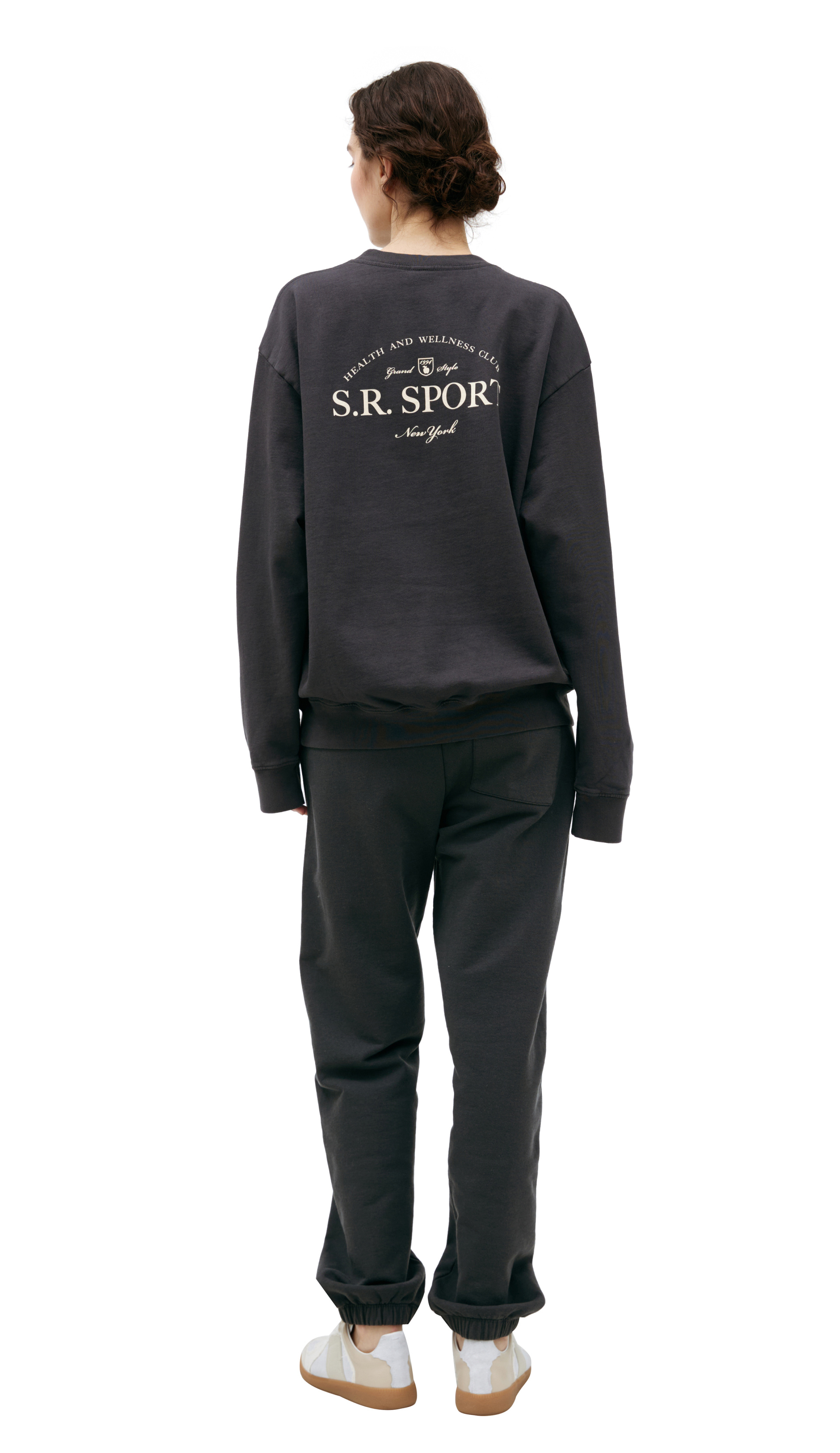 SPORTY & RICH Хлопковый свитшот с логотипом