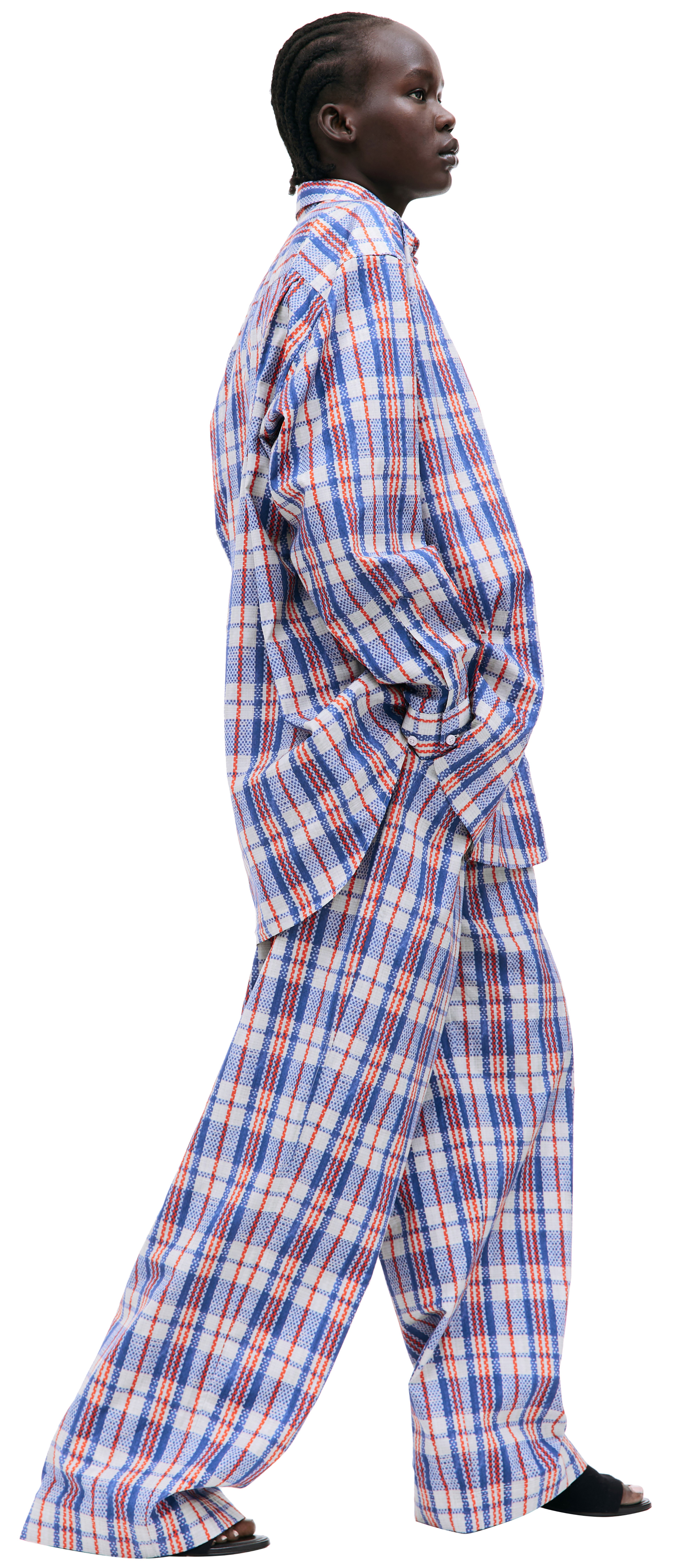 VETEMENTS Оверсайз рубашка в клетку